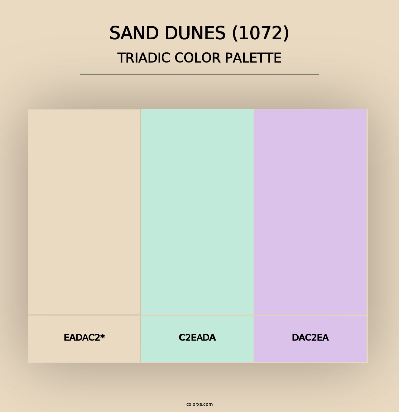 Sand Dunes (1072) - Triadic Color Palette