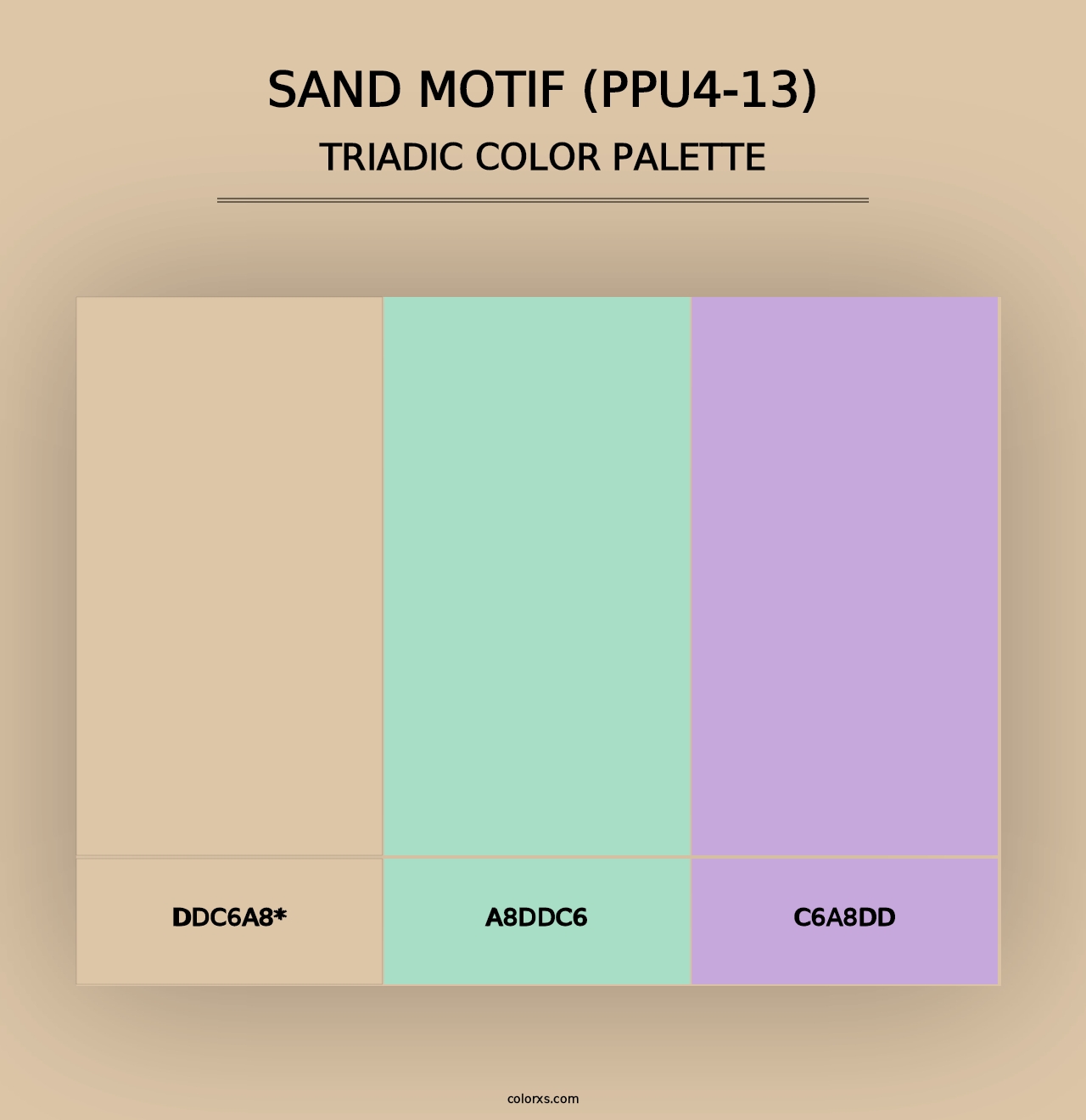 Sand Motif (PPU4-13) - Triadic Color Palette