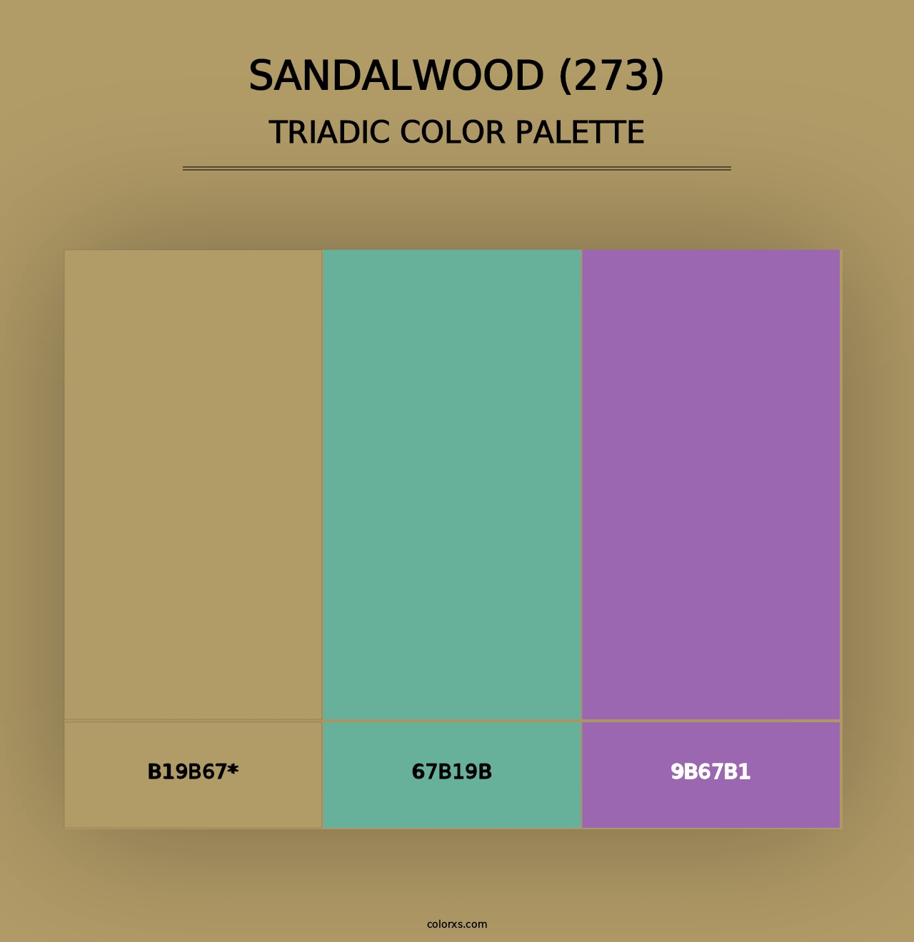 Sandalwood (273) - Triadic Color Palette