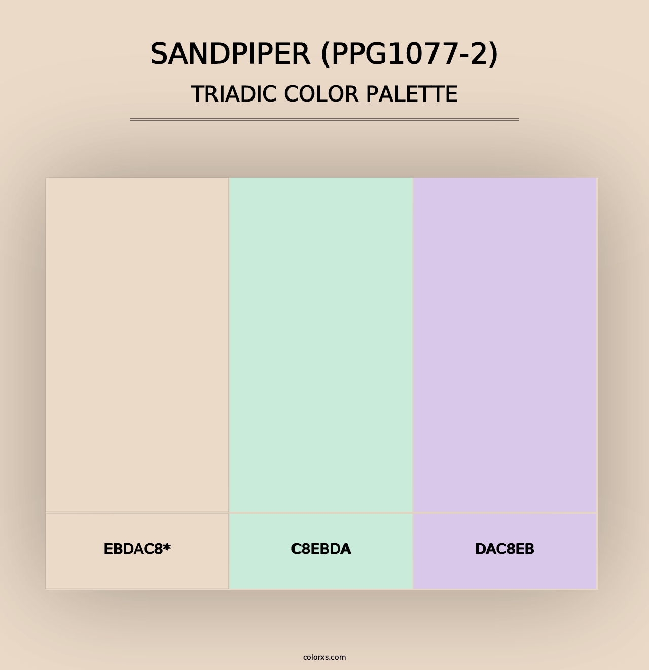 Sandpiper (PPG1077-2) - Triadic Color Palette