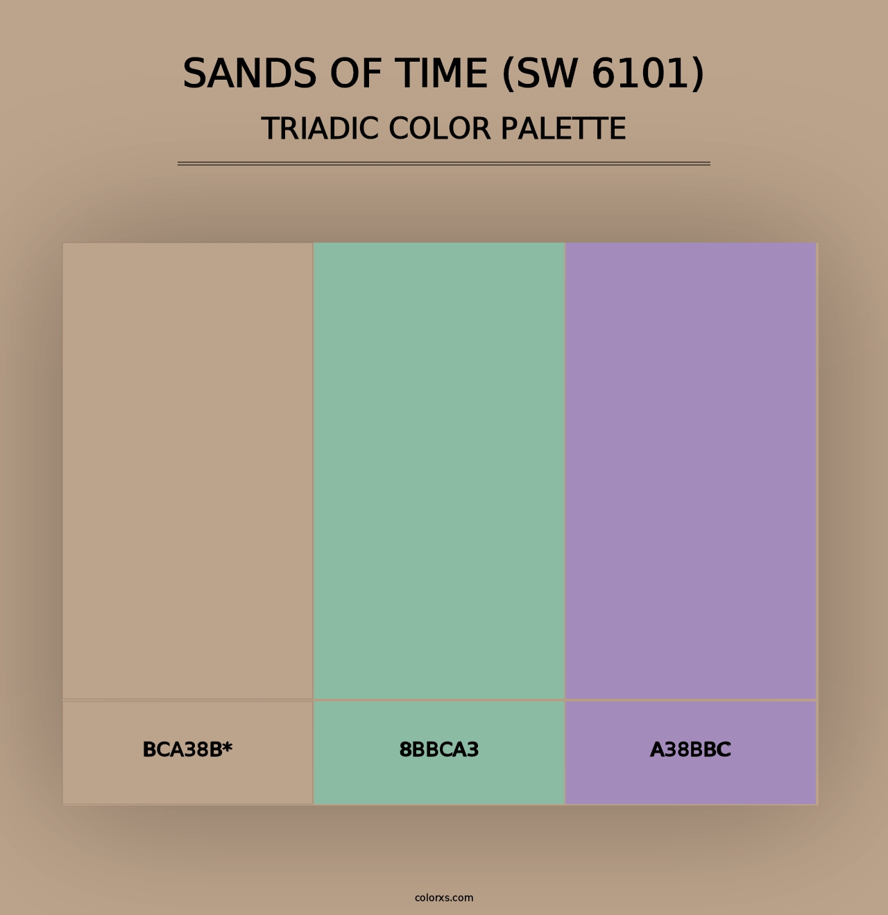 Sands of Time (SW 6101) - Triadic Color Palette