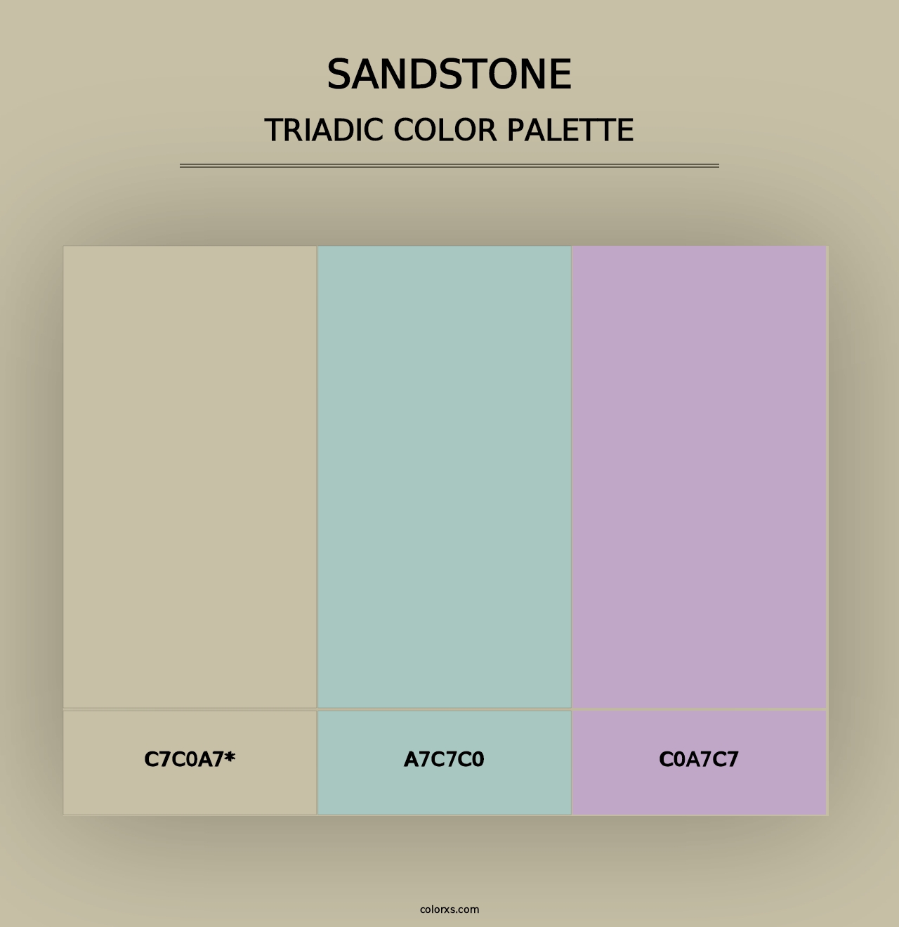 Sandstone - Triadic Color Palette