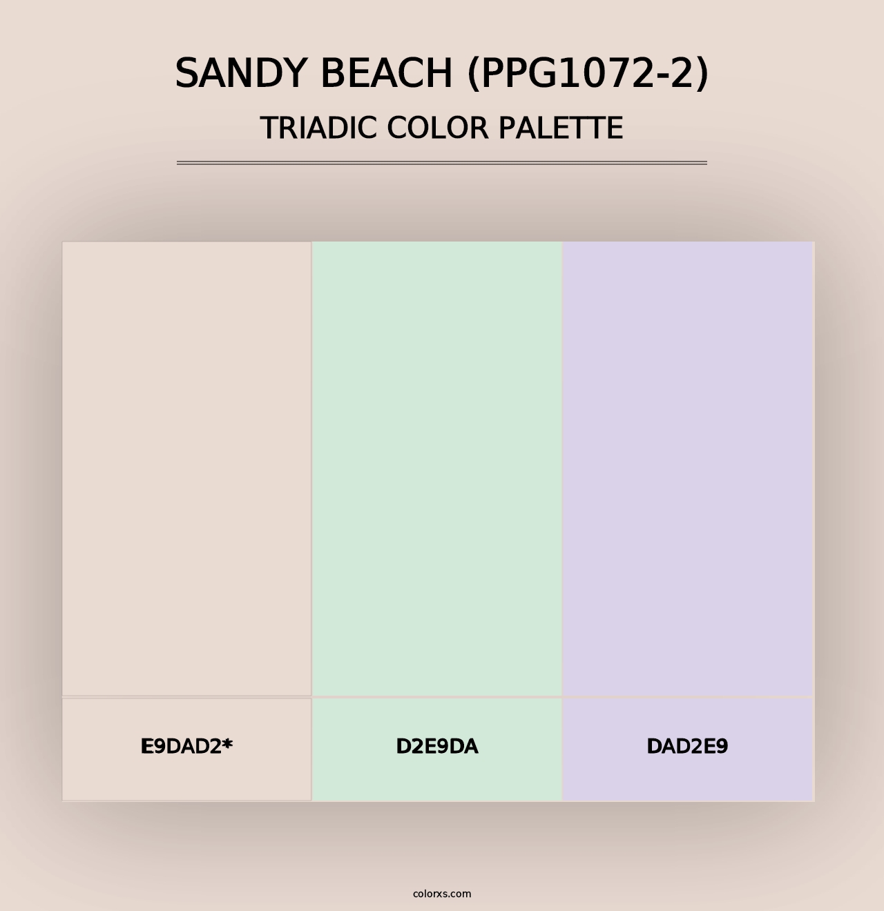 Sandy Beach (PPG1072-2) - Triadic Color Palette