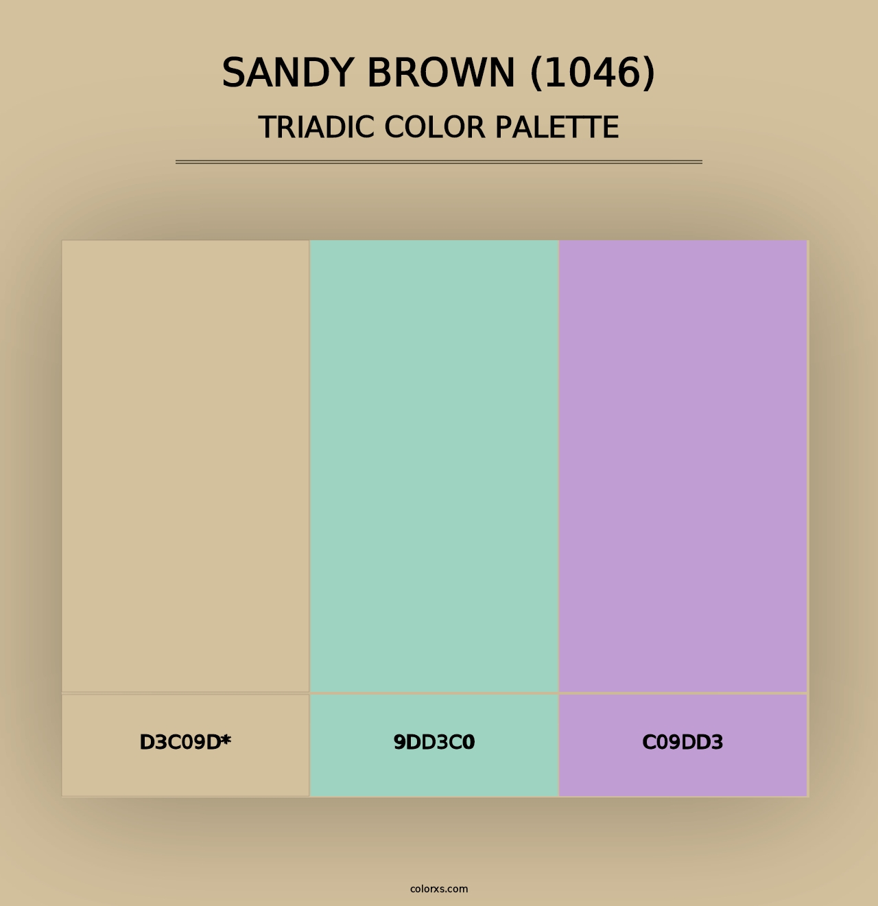 Sandy Brown (1046) - Triadic Color Palette