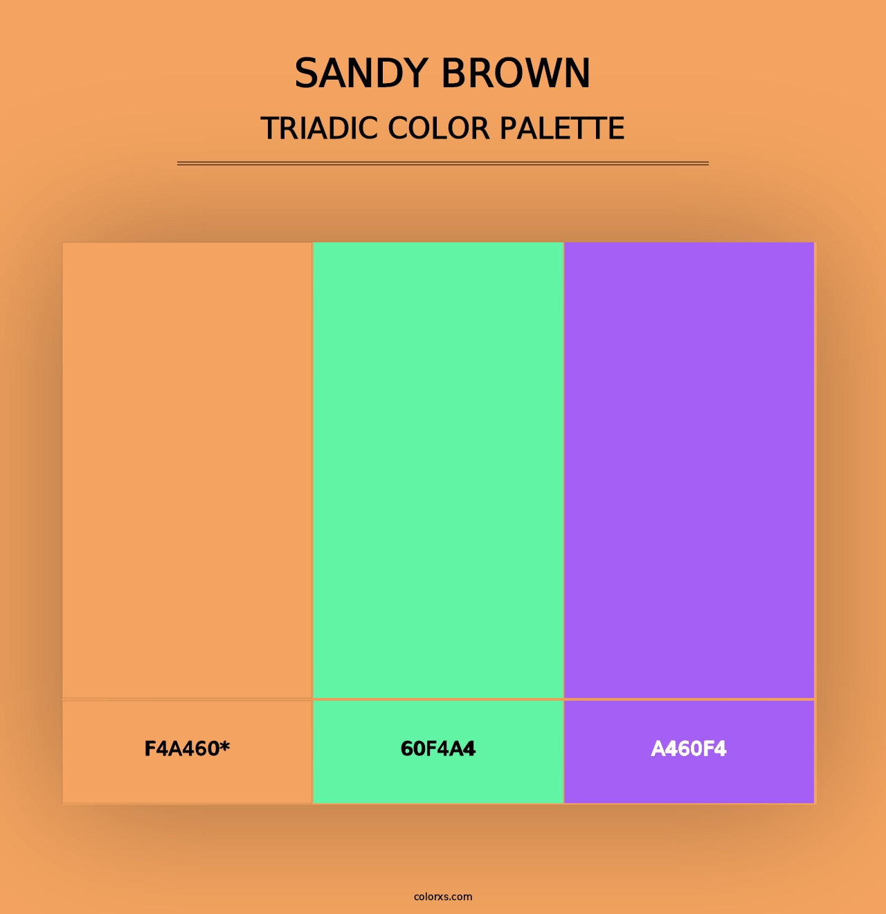 Sandy Brown - Triadic Color Palette