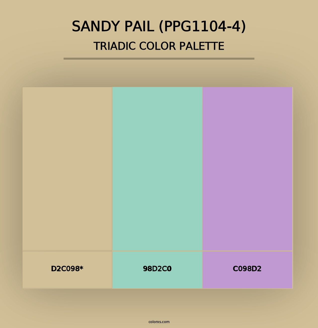 Sandy Pail (PPG1104-4) - Triadic Color Palette