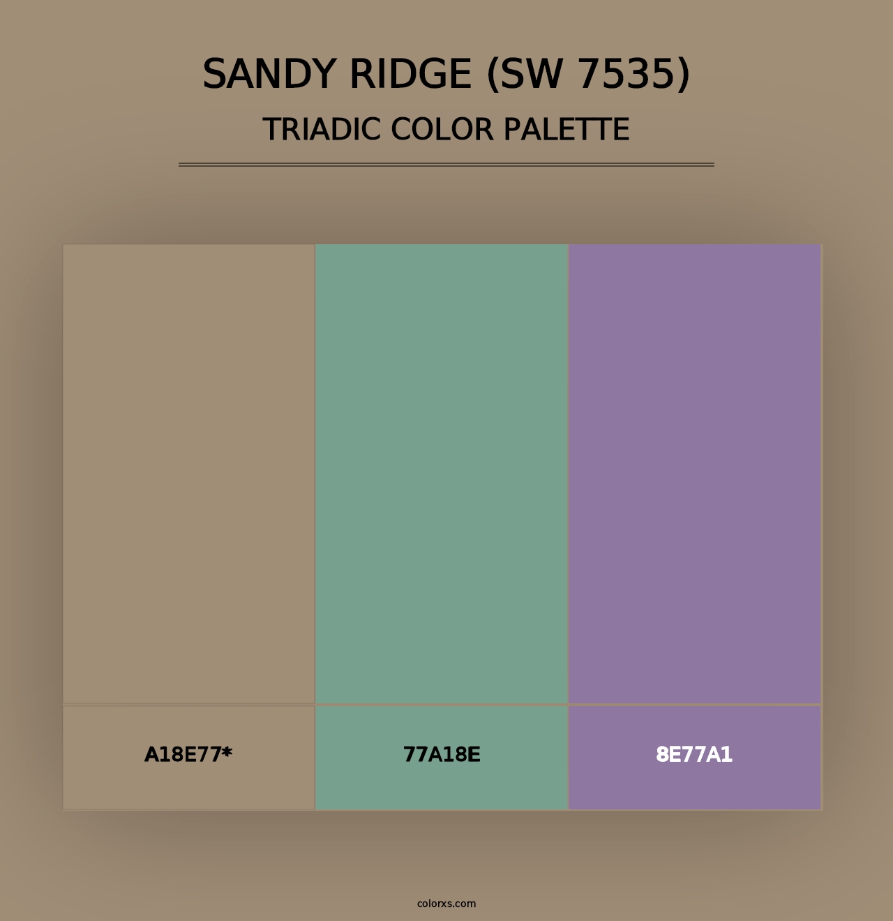 Sandy Ridge (SW 7535) - Triadic Color Palette