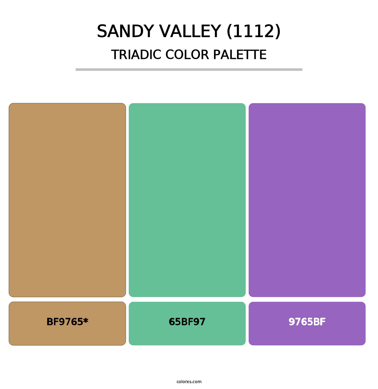 Sandy Valley (1112) - Triadic Color Palette