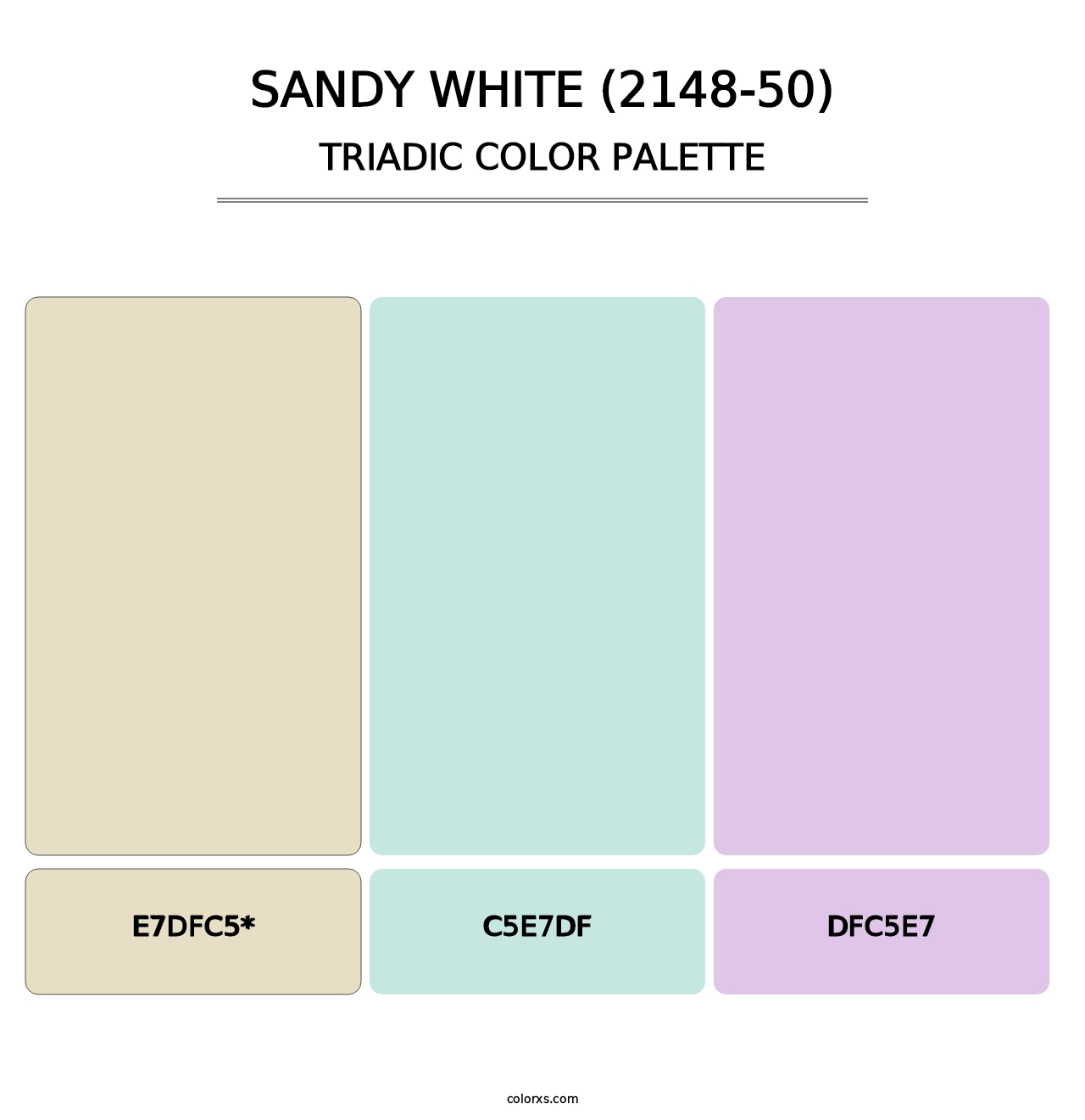 Sandy White (2148-50) - Triadic Color Palette