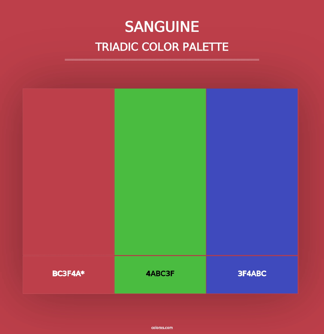 Sanguine - Triadic Color Palette