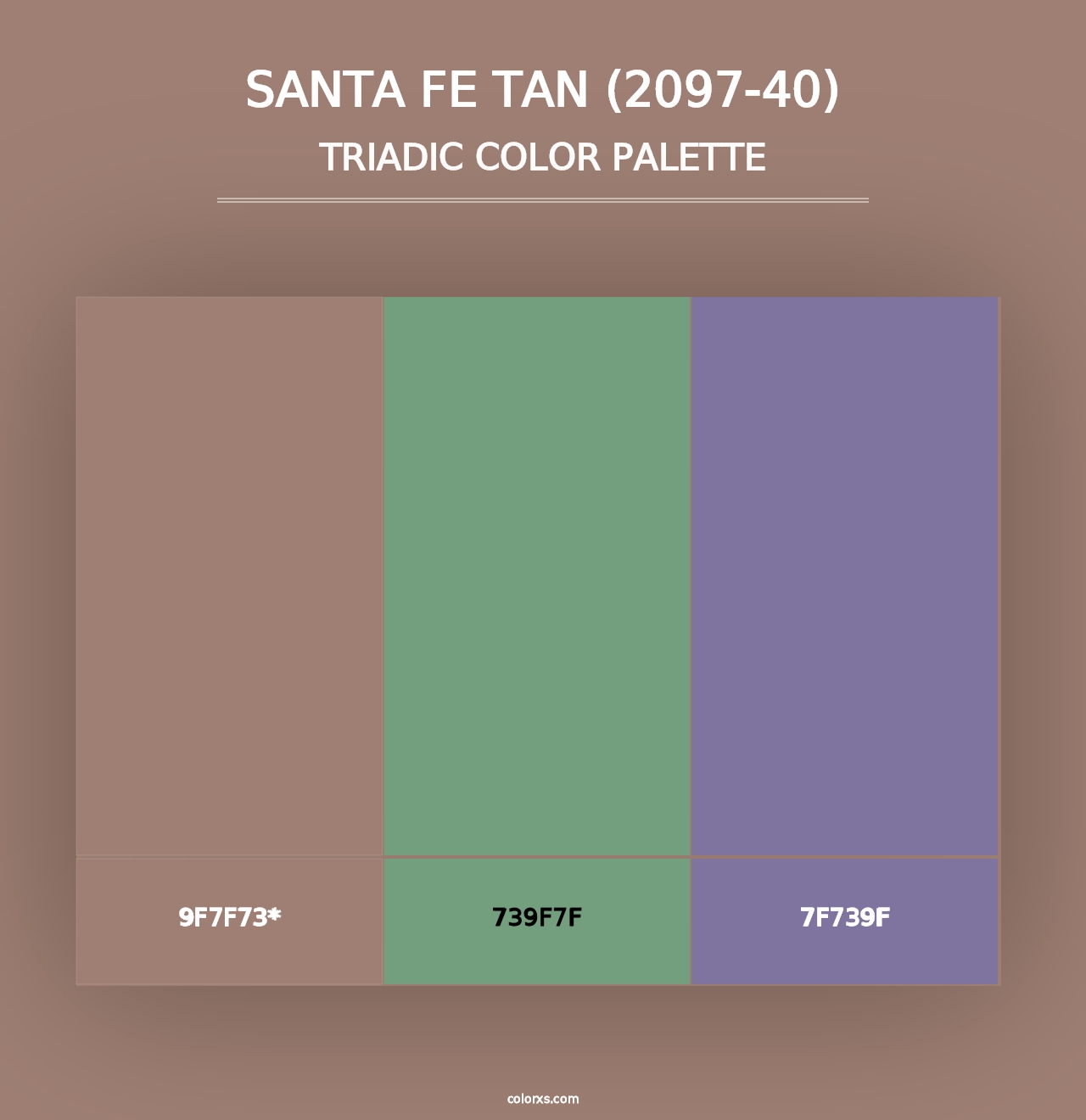 Santa Fe Tan (2097-40) - Triadic Color Palette