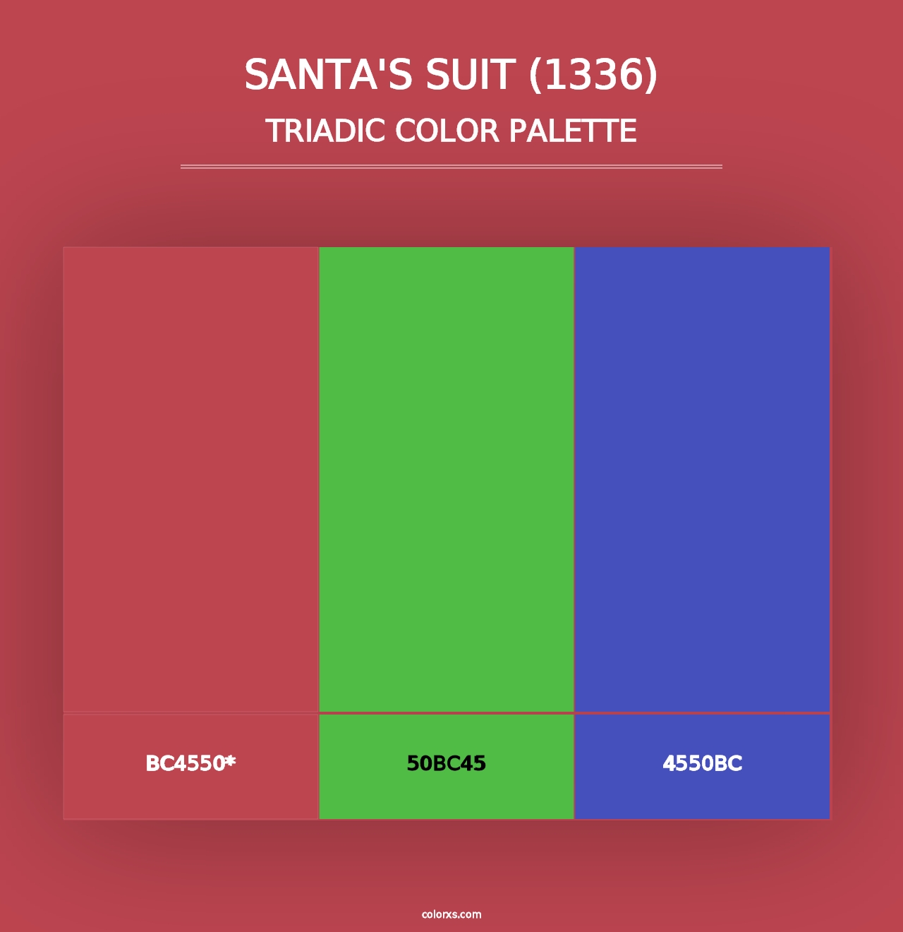 Santa's Suit (1336) - Triadic Color Palette