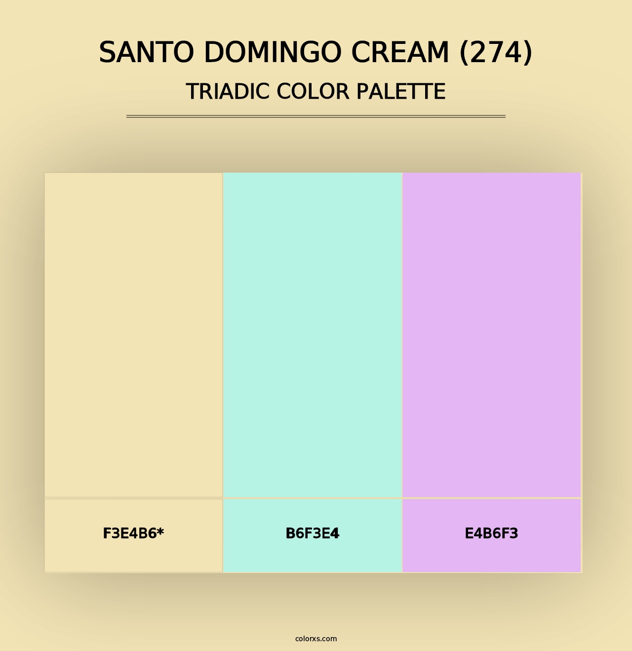 Santo Domingo Cream (274) - Triadic Color Palette