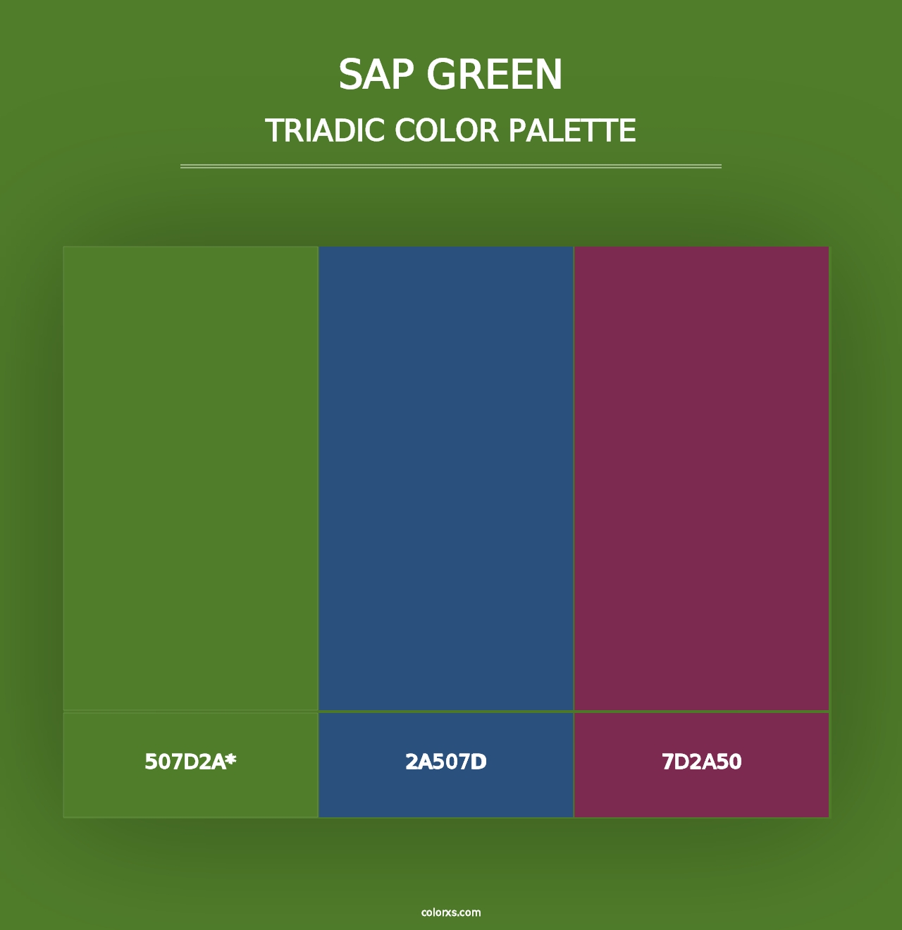 Sap Green - Triadic Color Palette