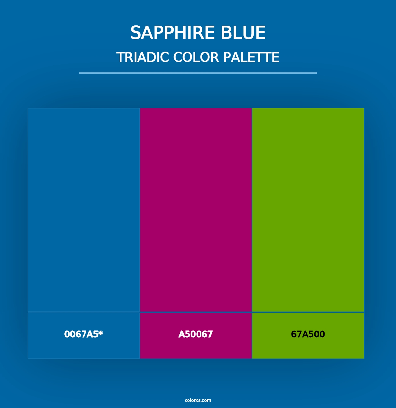 Sapphire Blue - Triadic Color Palette