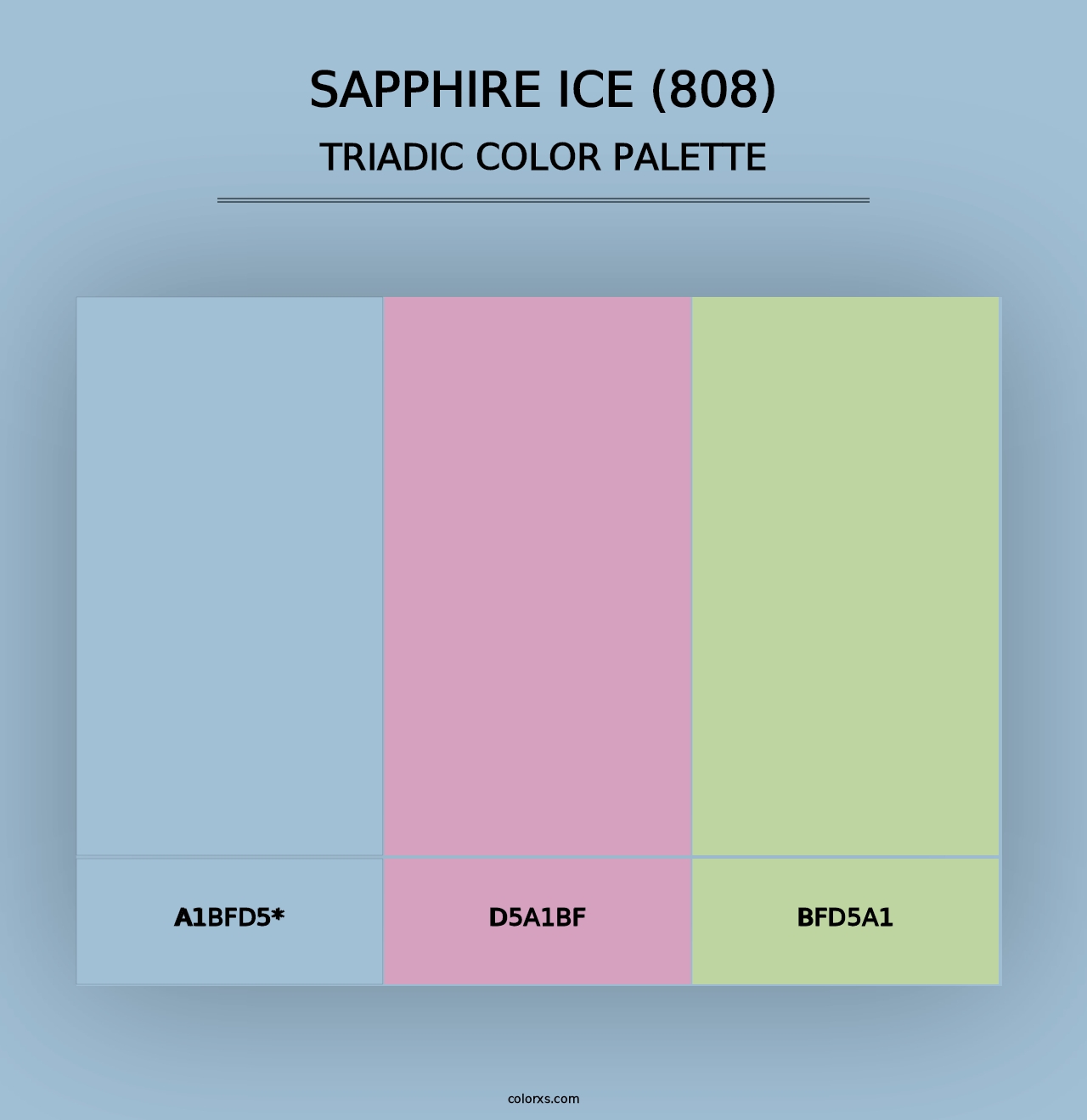 Sapphire Ice (808) - Triadic Color Palette