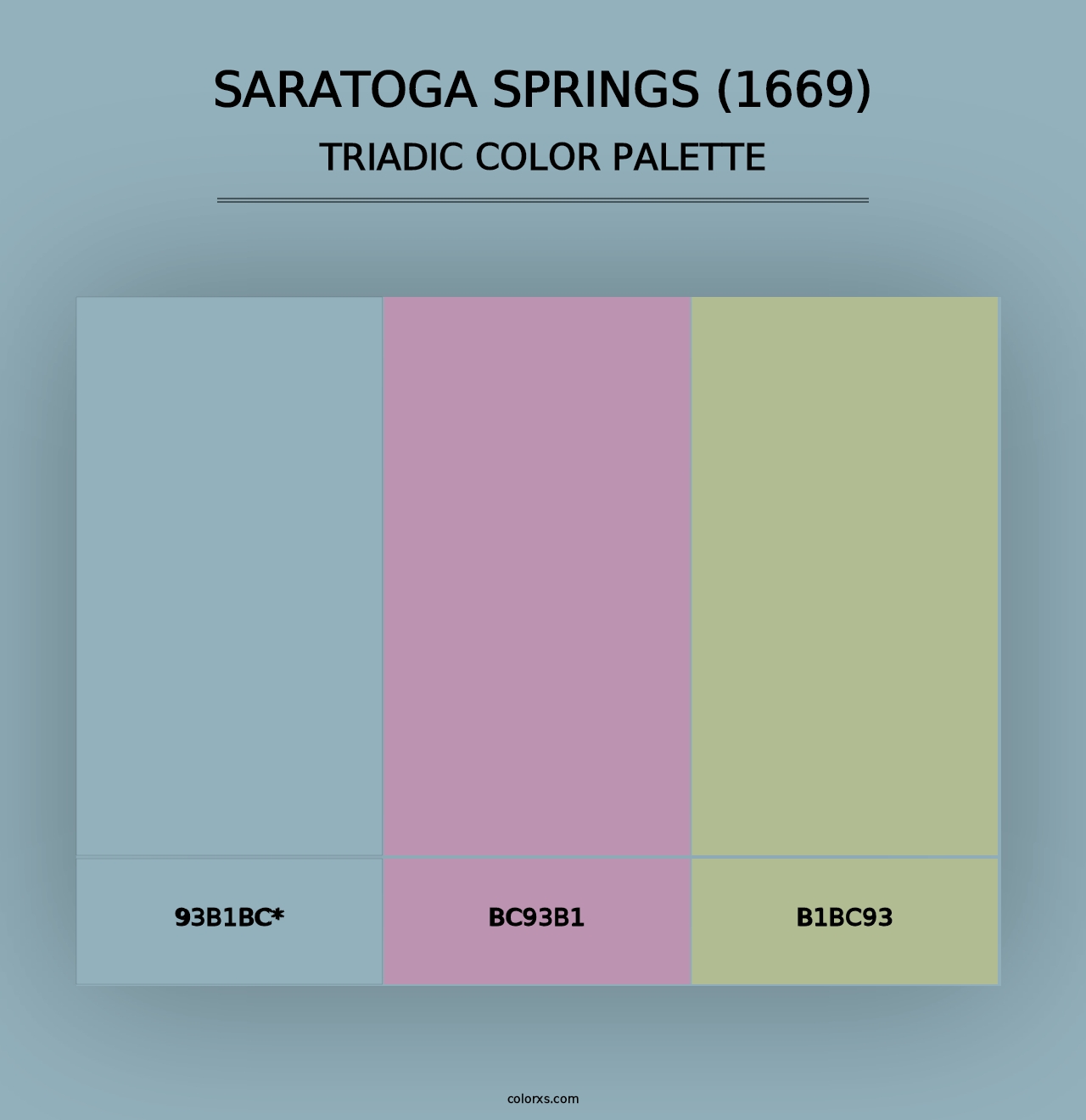 Saratoga Springs (1669) - Triadic Color Palette