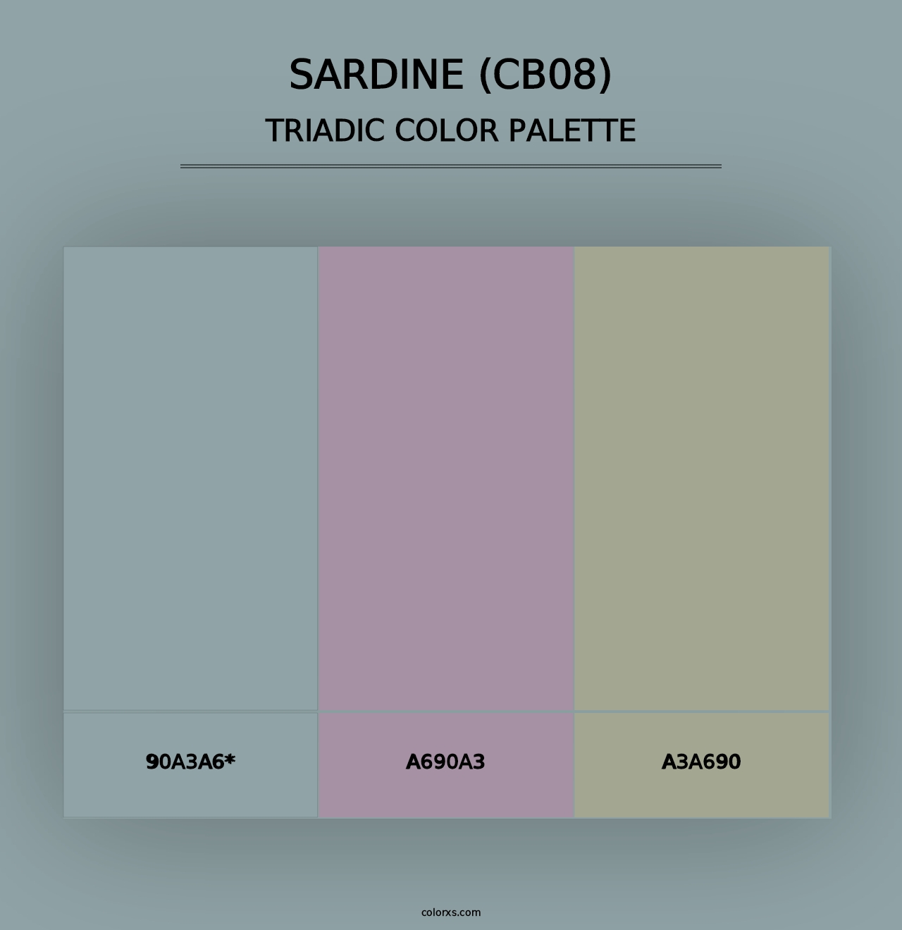 Sardine (CB08) - Triadic Color Palette