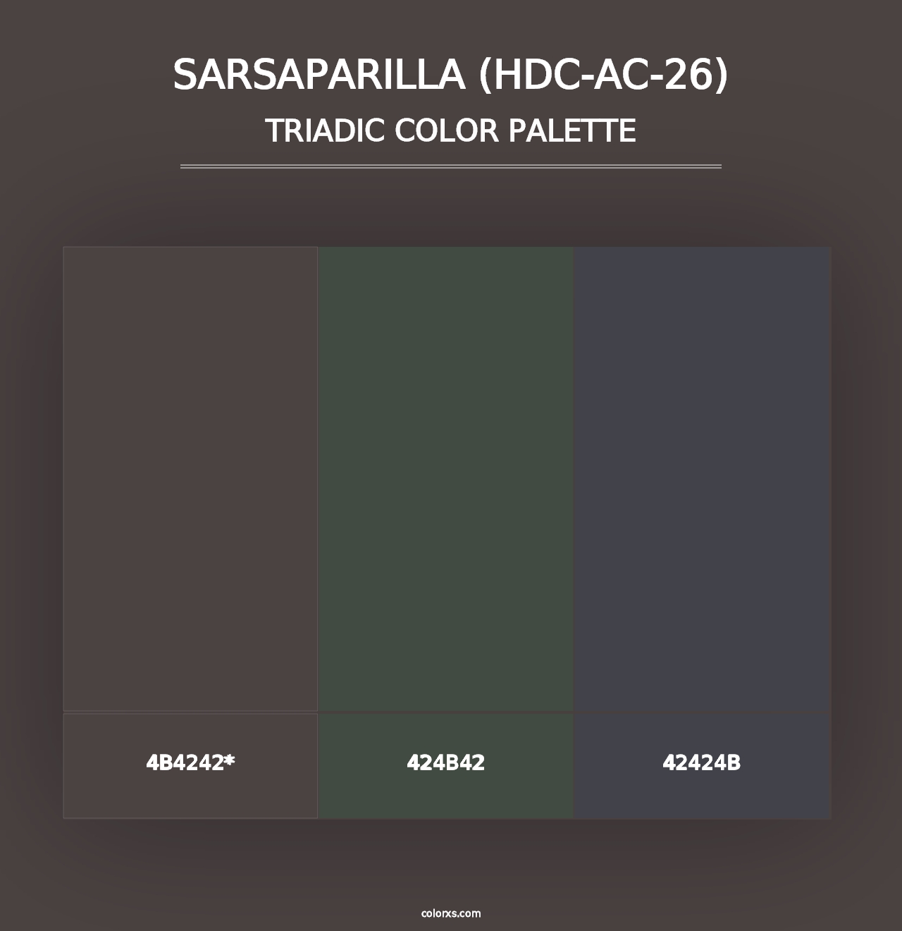 Sarsaparilla (HDC-AC-26) - Triadic Color Palette