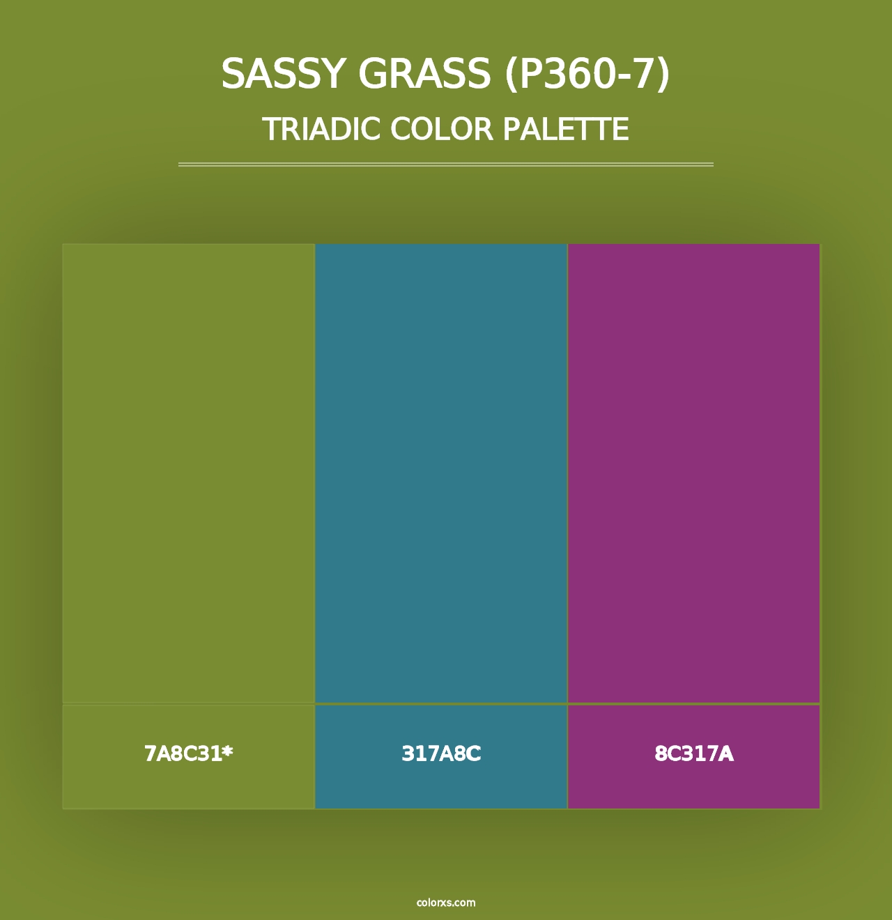 Sassy Grass (P360-7) - Triadic Color Palette