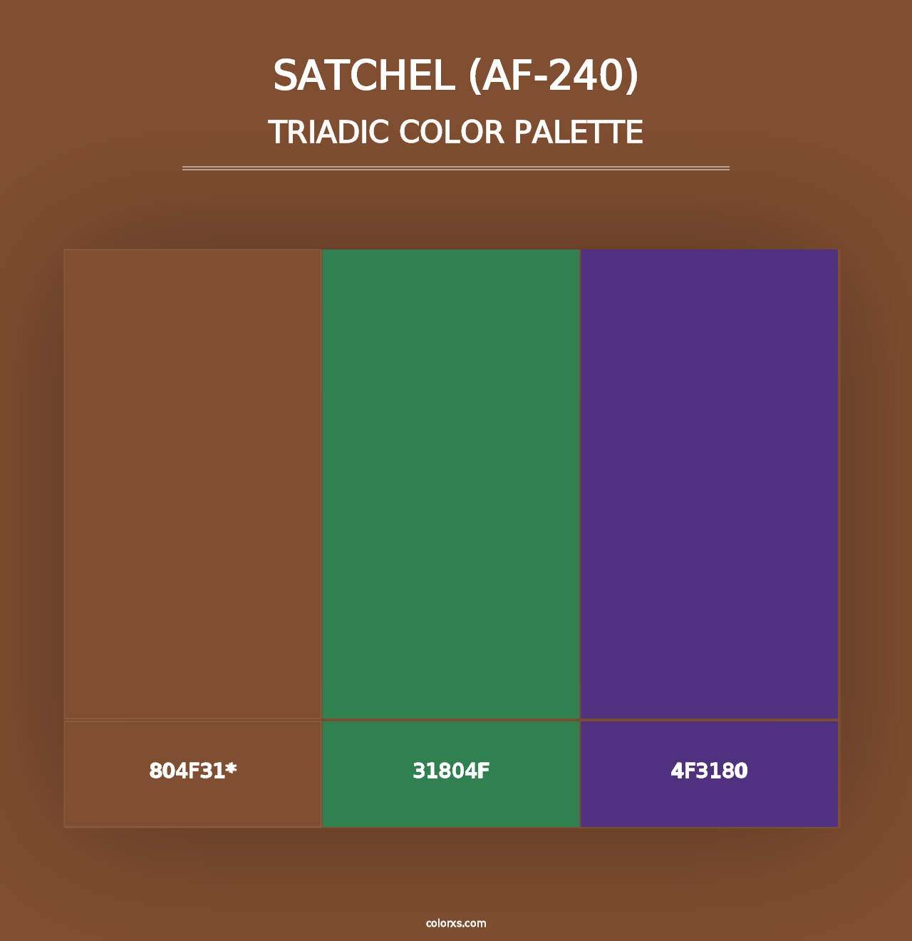 Satchel (AF-240) - Triadic Color Palette