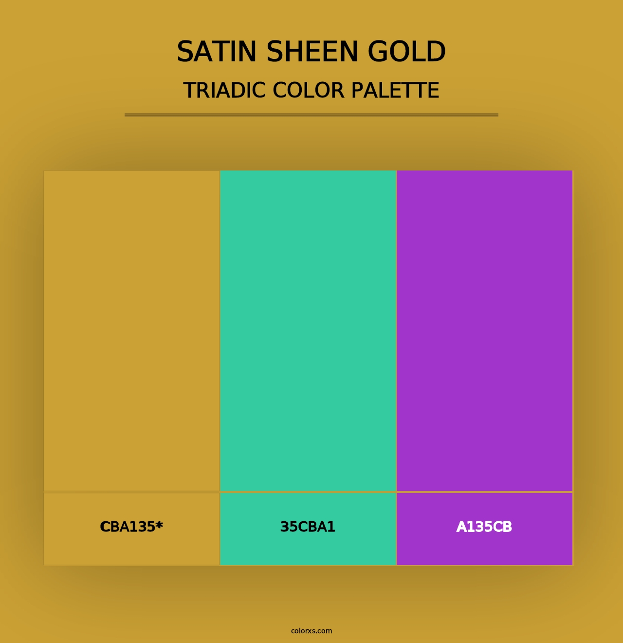 Satin Sheen Gold - Triadic Color Palette