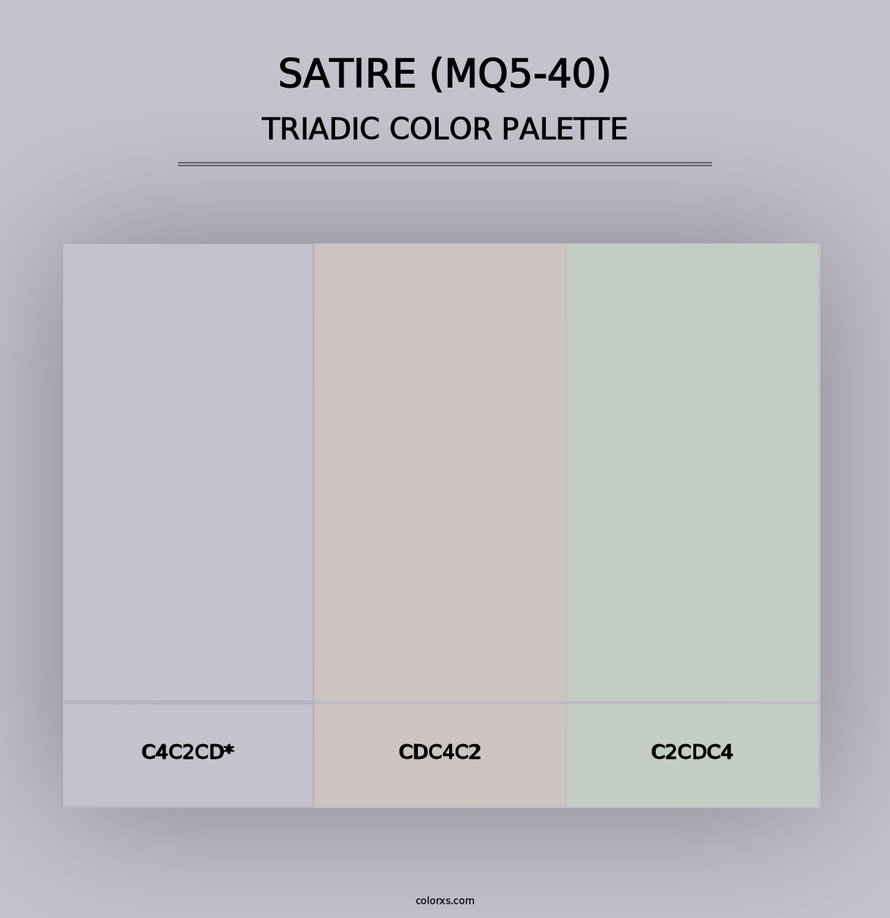 Satire (MQ5-40) - Triadic Color Palette