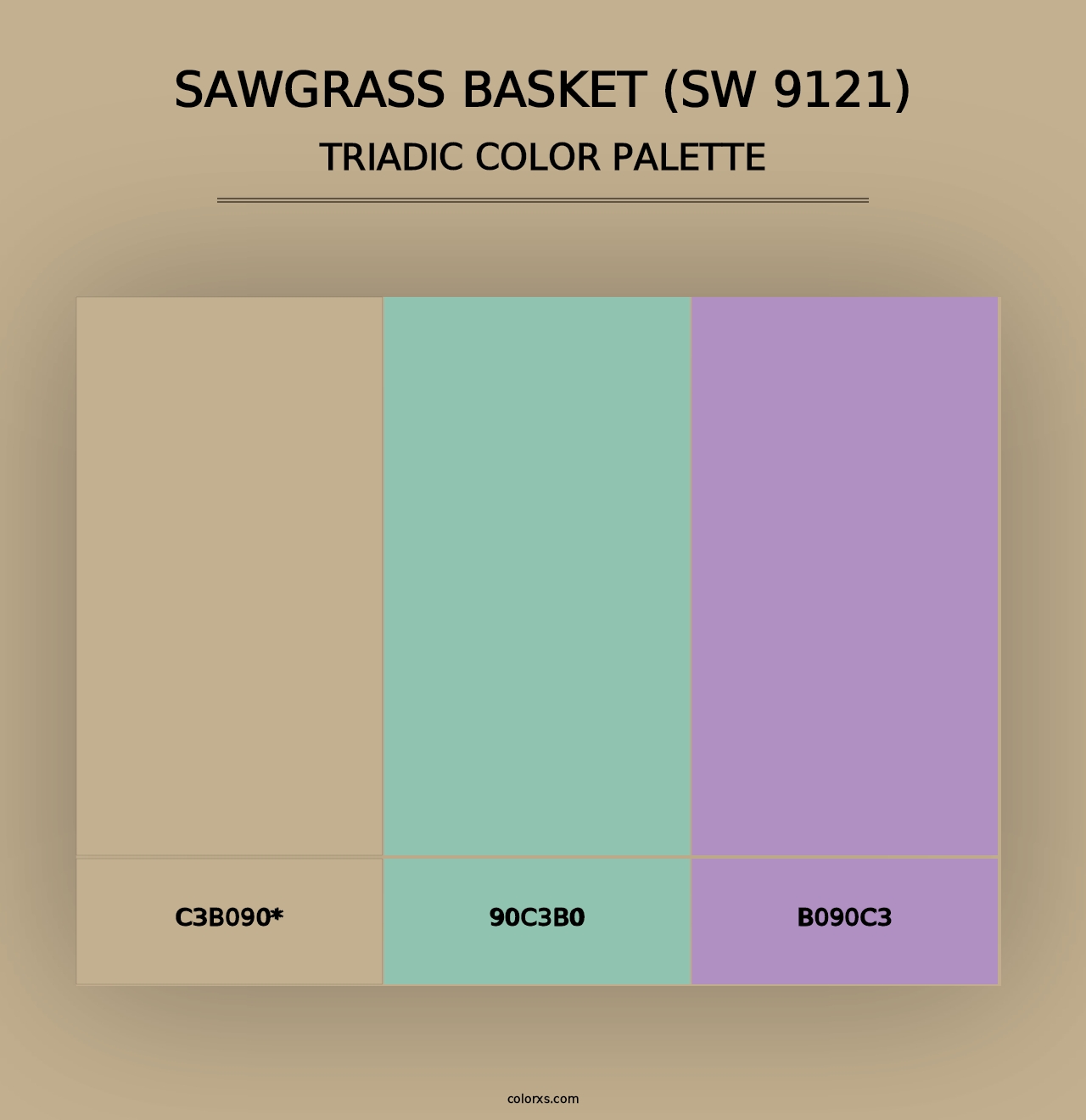 Sawgrass Basket (SW 9121) - Triadic Color Palette