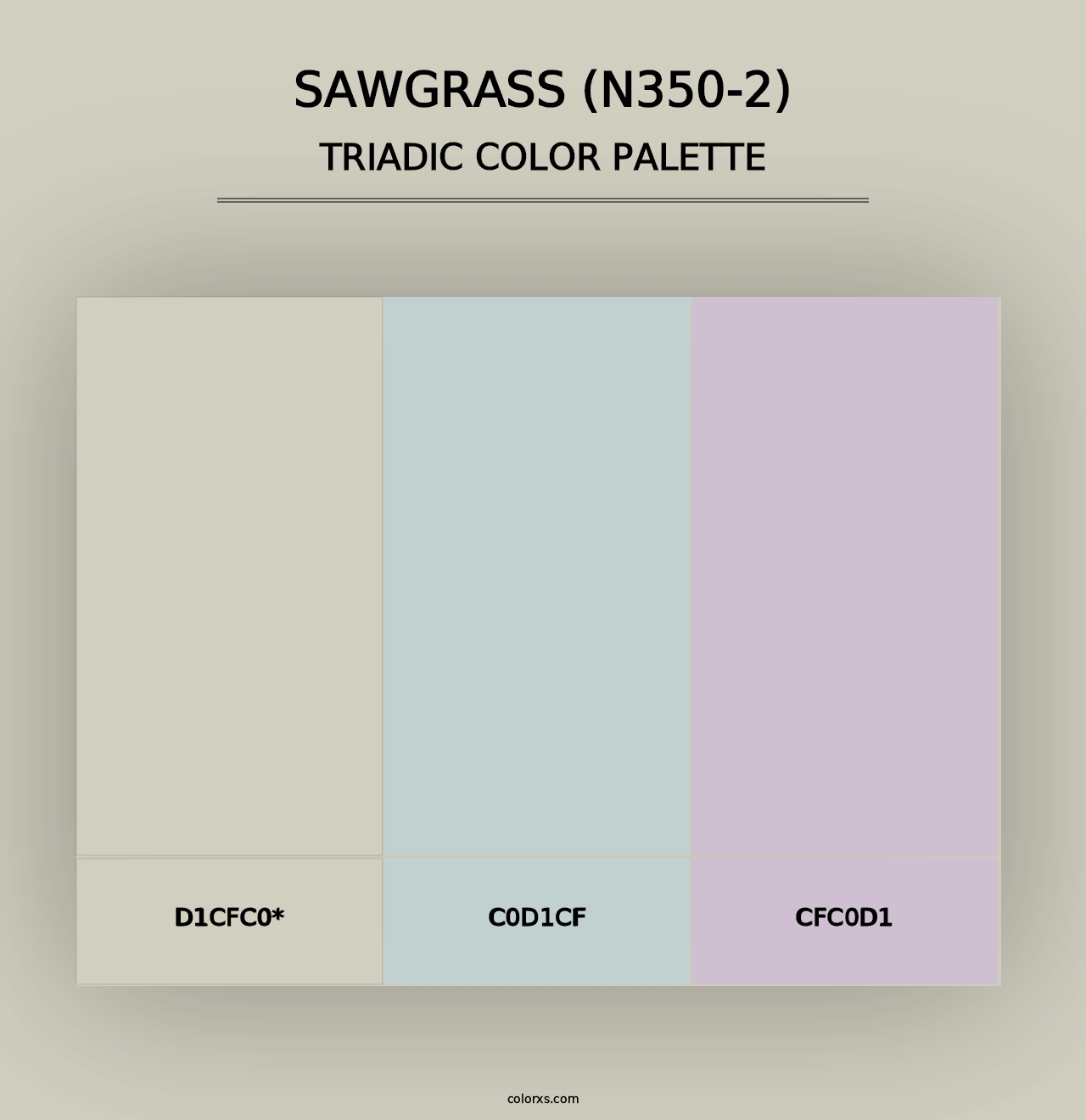 Sawgrass (N350-2) - Triadic Color Palette