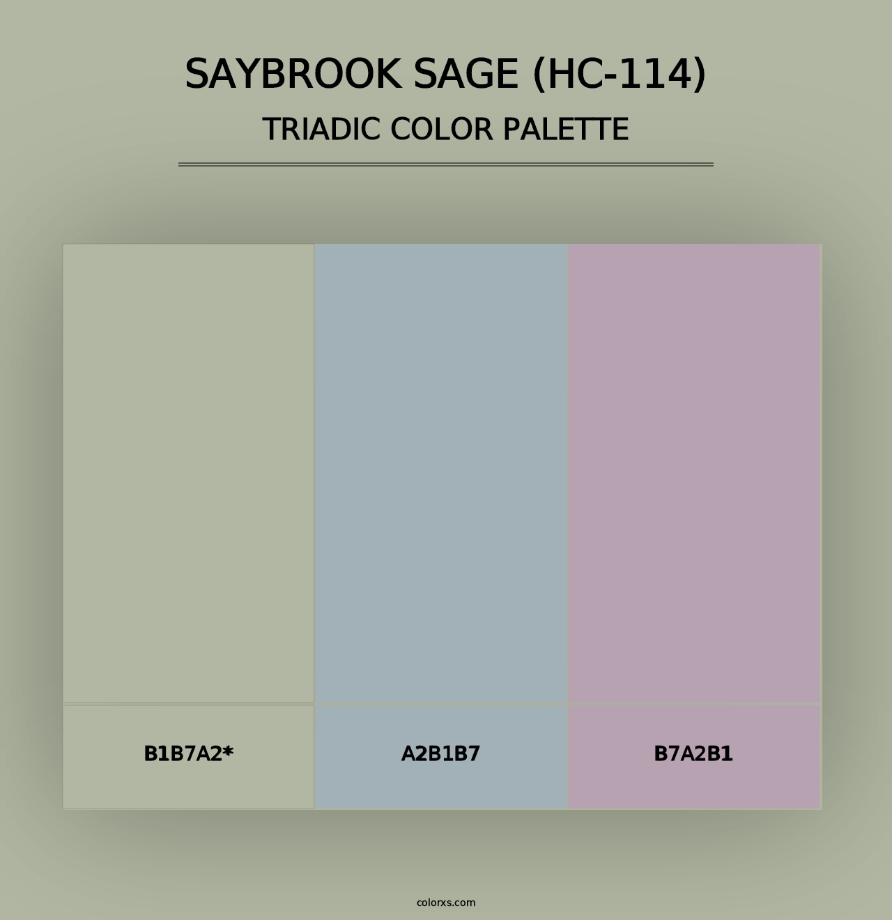 Saybrook Sage (HC-114) - Triadic Color Palette