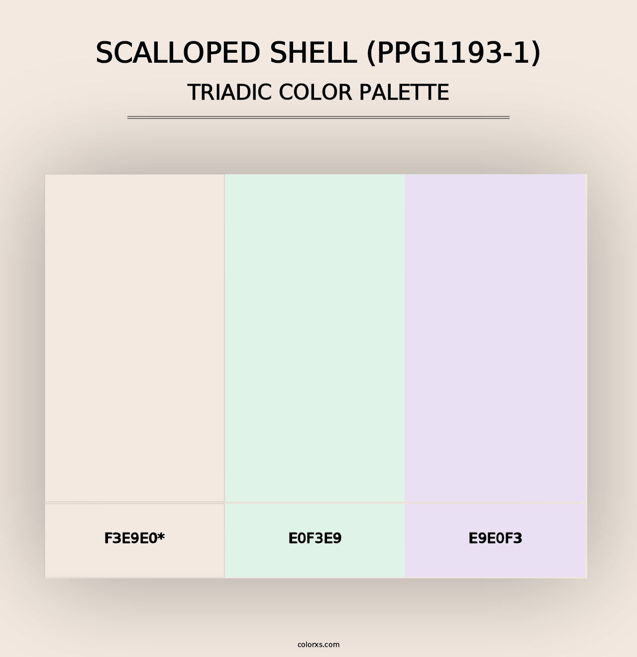 Scalloped Shell (PPG1193-1) - Triadic Color Palette