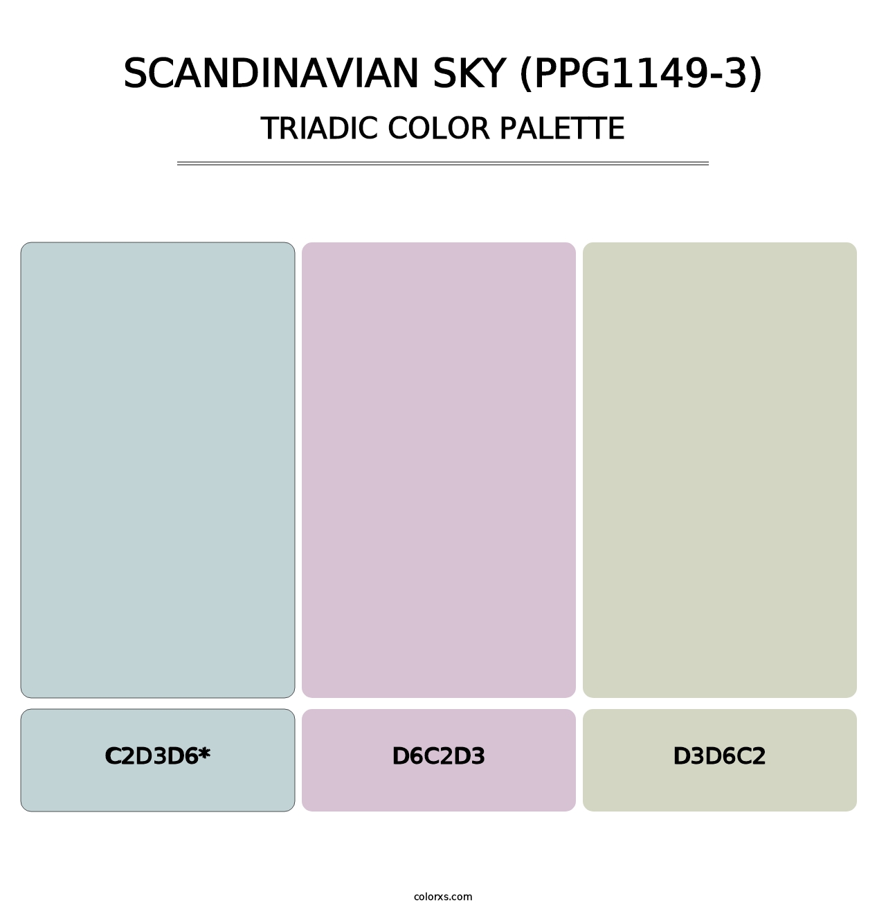 Scandinavian Sky (PPG1149-3) - Triadic Color Palette