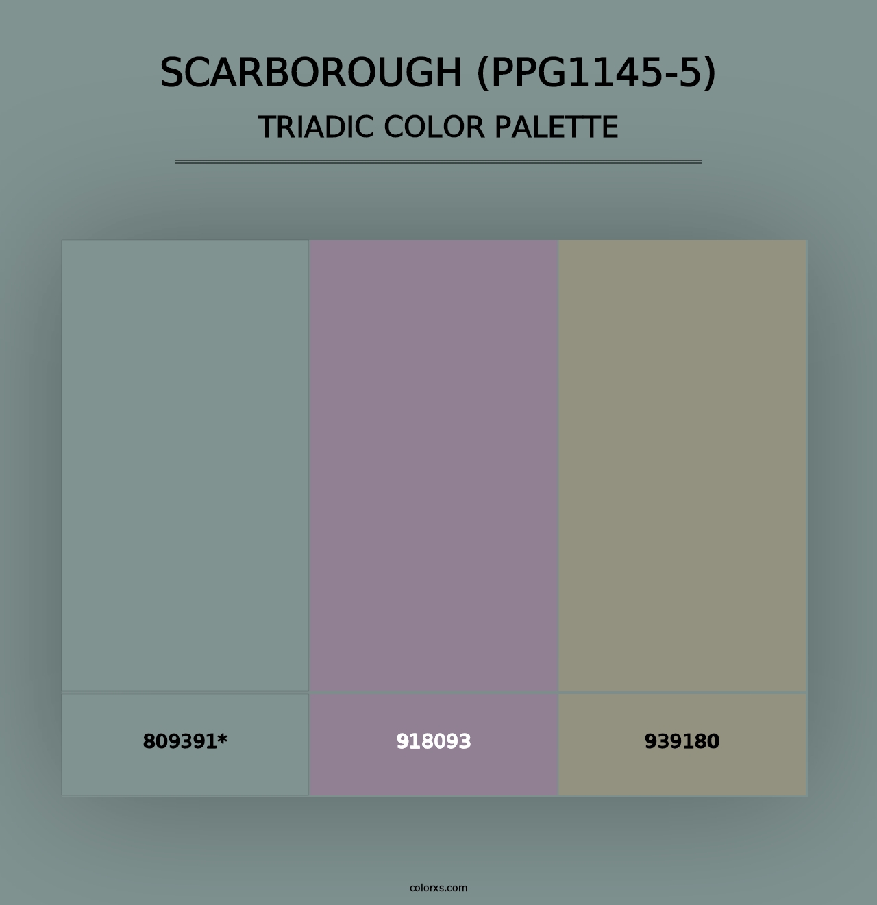 Scarborough (PPG1145-5) - Triadic Color Palette