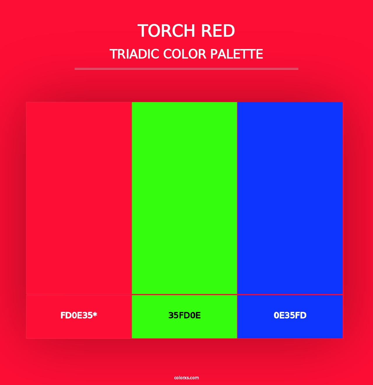 Torch Red - Triadic Color Palette