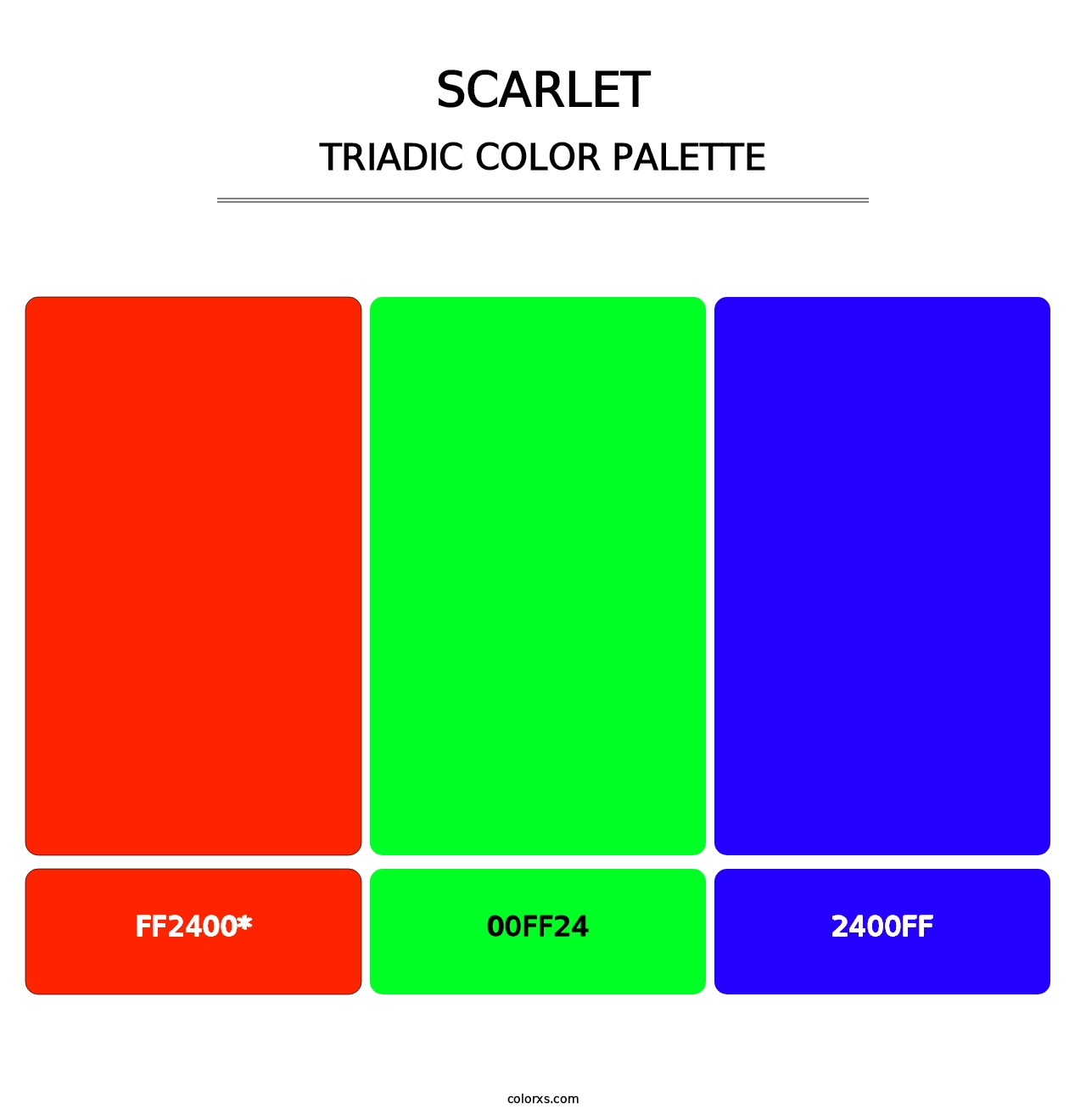 Scarlet - Triadic Color Palette