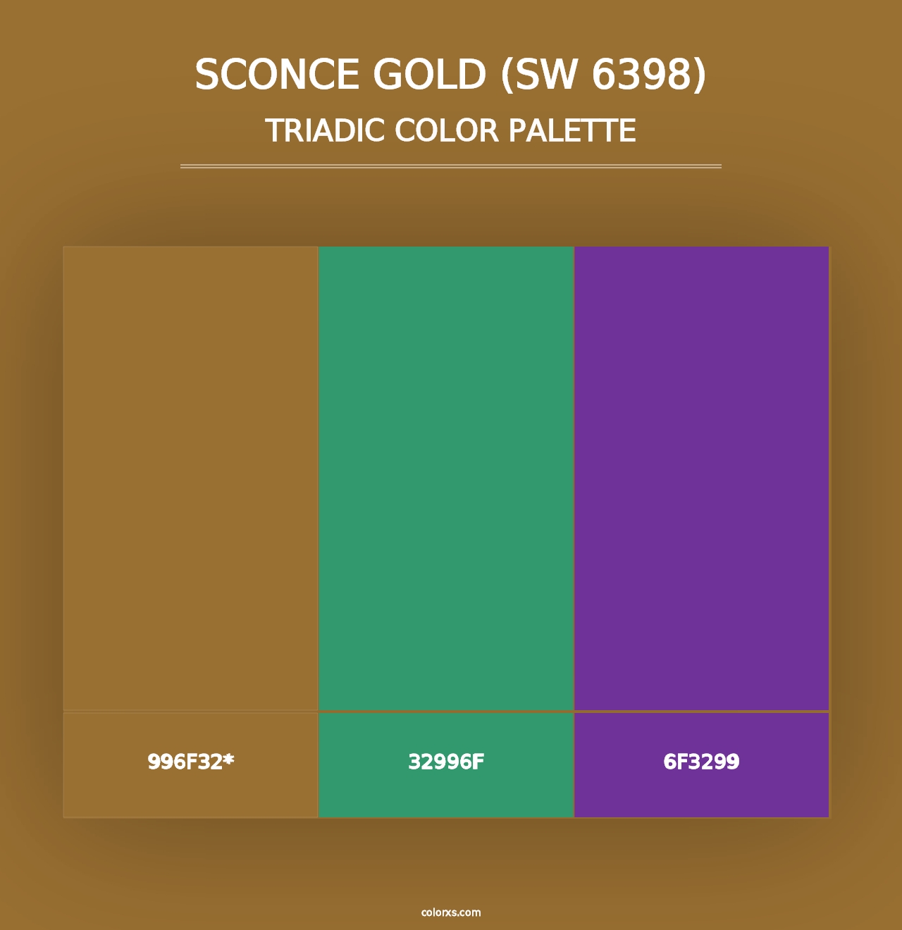 Sconce Gold (SW 6398) - Triadic Color Palette