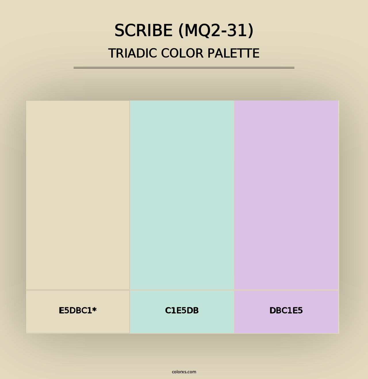 Scribe (MQ2-31) - Triadic Color Palette