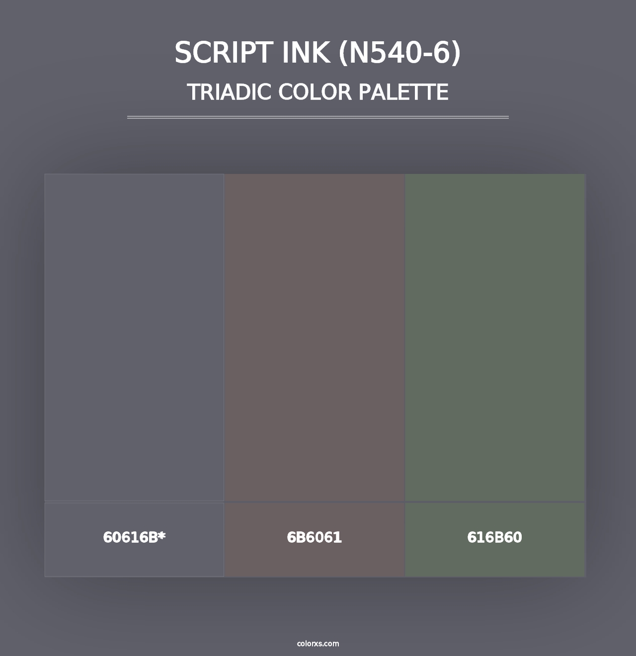 Script Ink (N540-6) - Triadic Color Palette