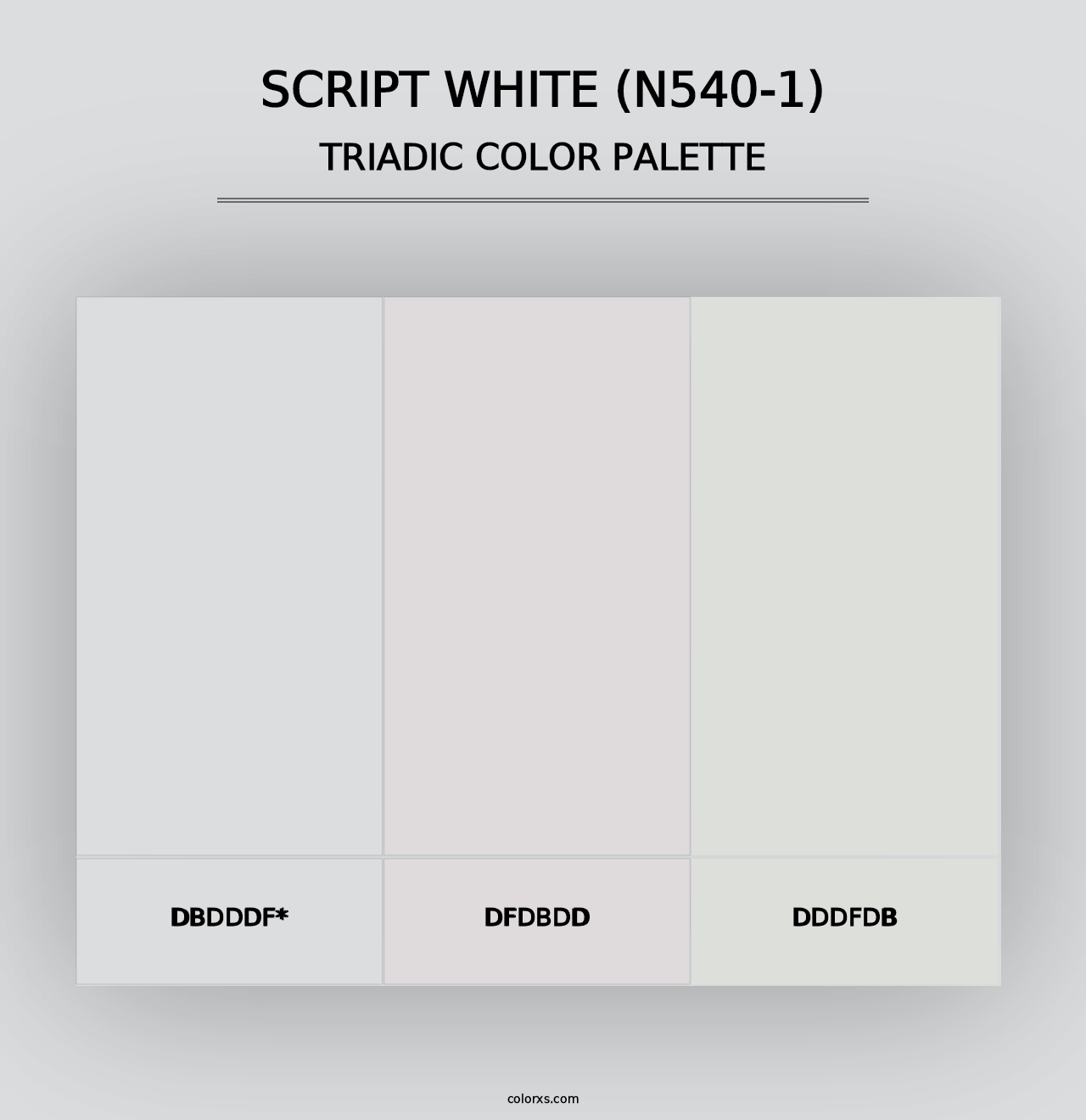 Script White (N540-1) - Triadic Color Palette