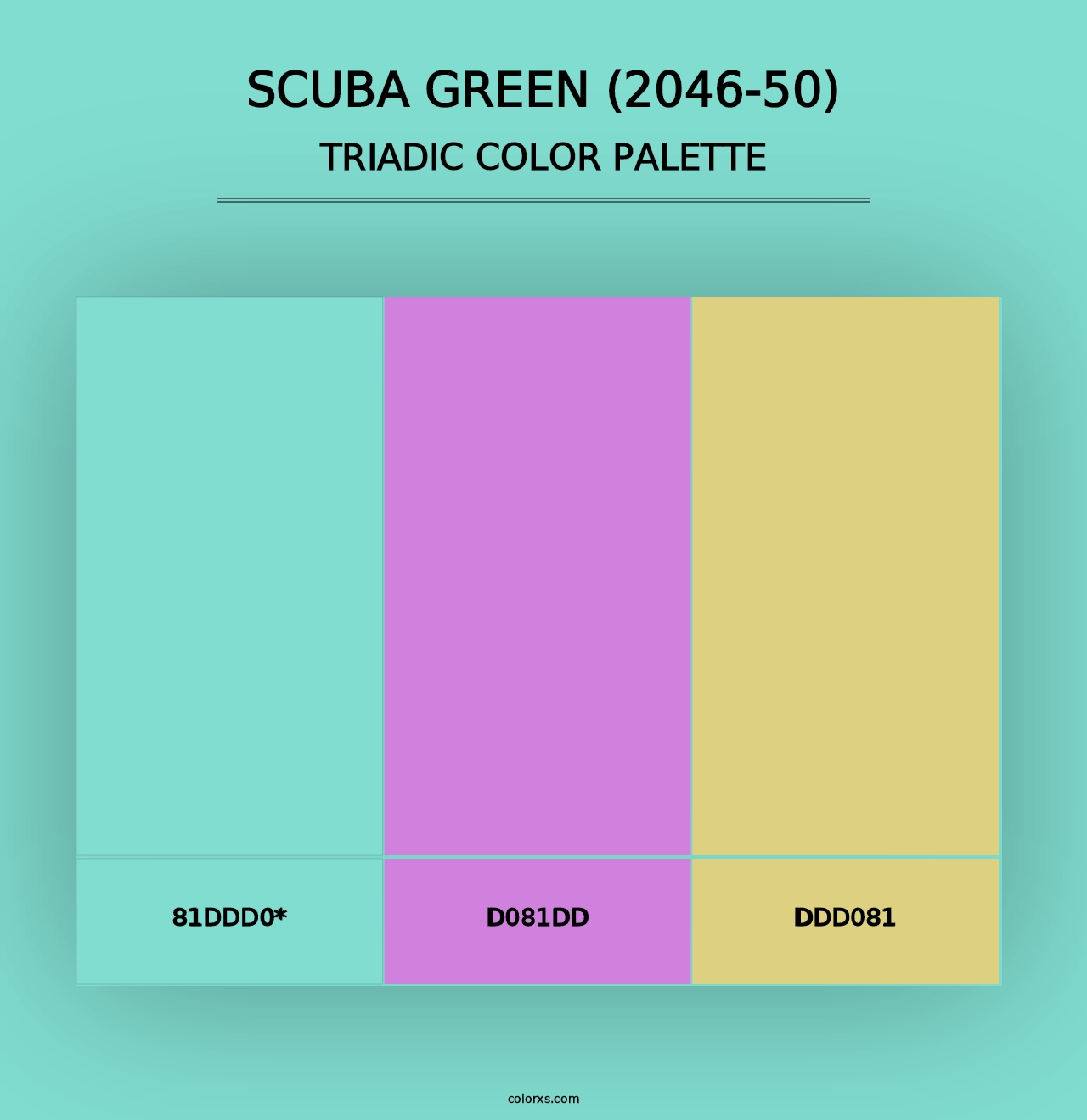 Scuba Green (2046-50) - Triadic Color Palette