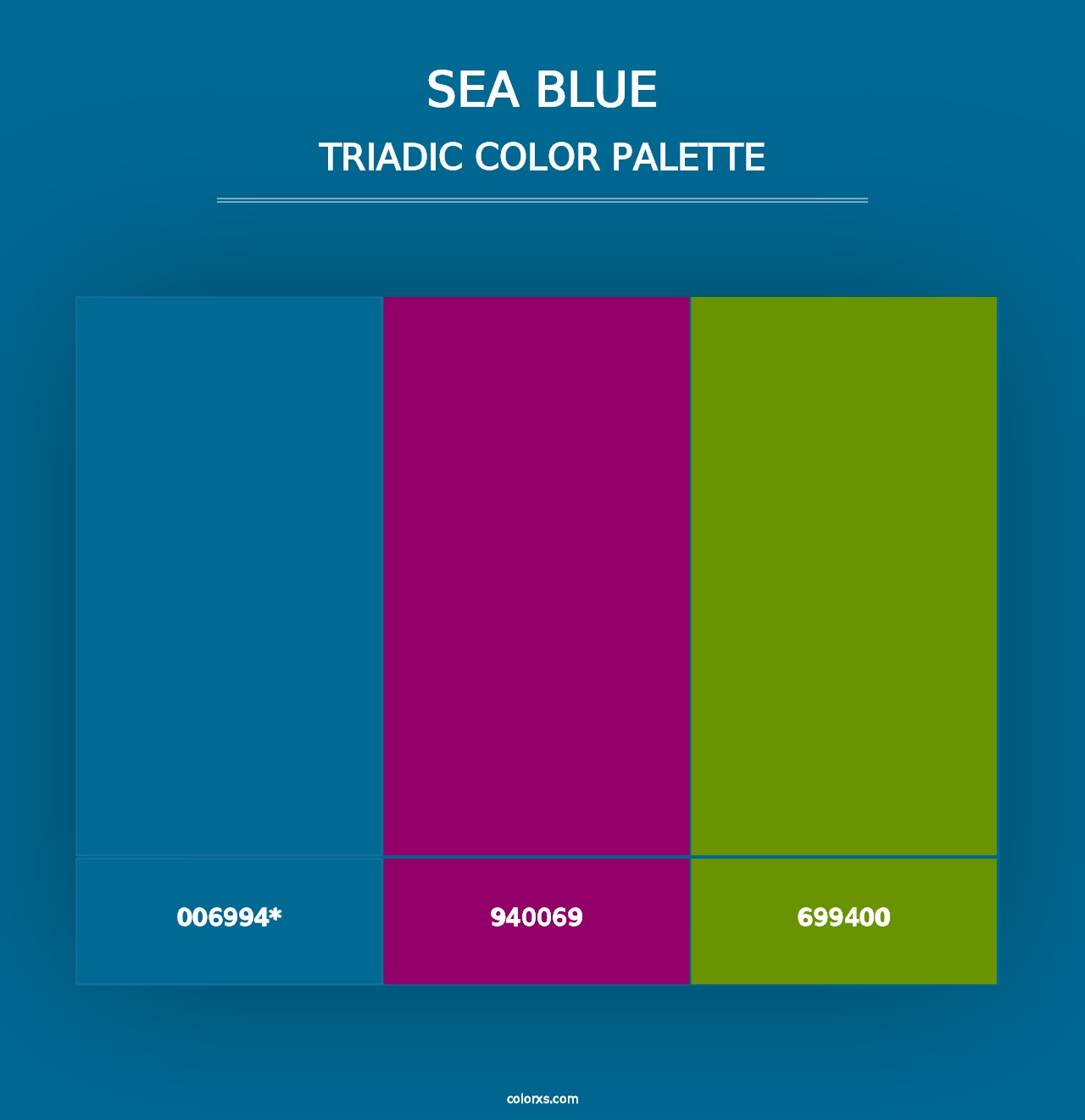 Sea Blue - Triadic Color Palette