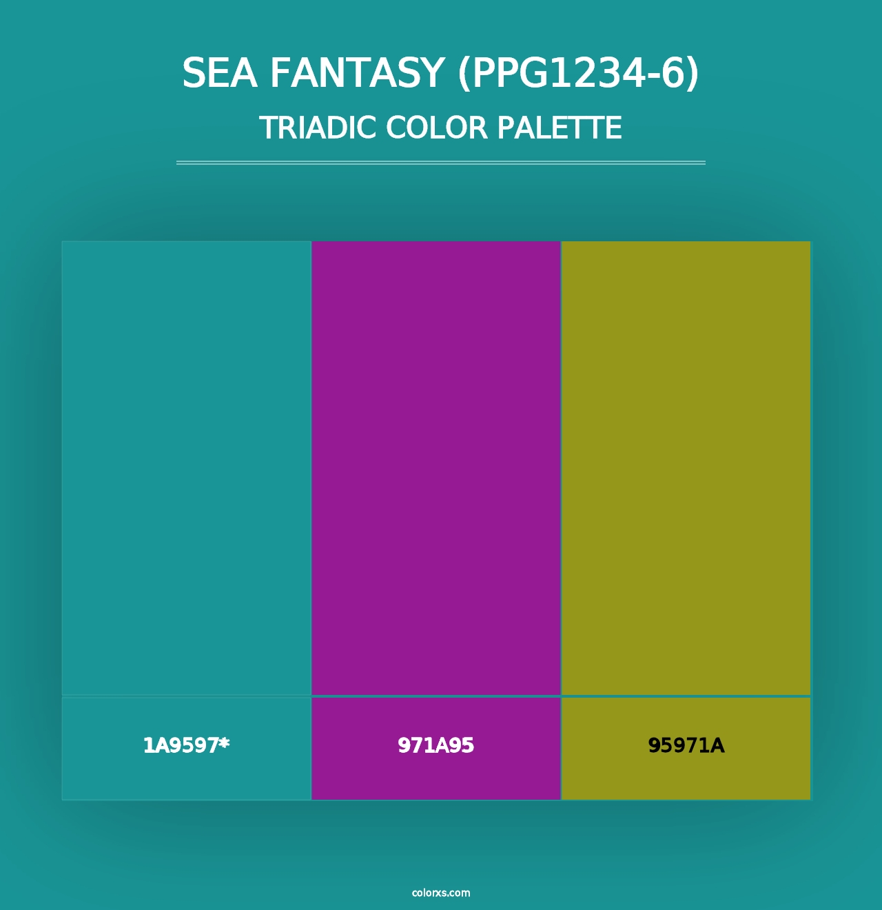 Sea Fantasy (PPG1234-6) - Triadic Color Palette