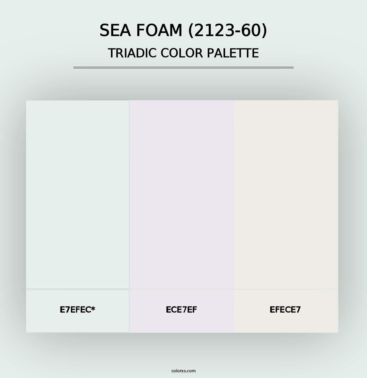 Sea Foam (2123-60) - Triadic Color Palette