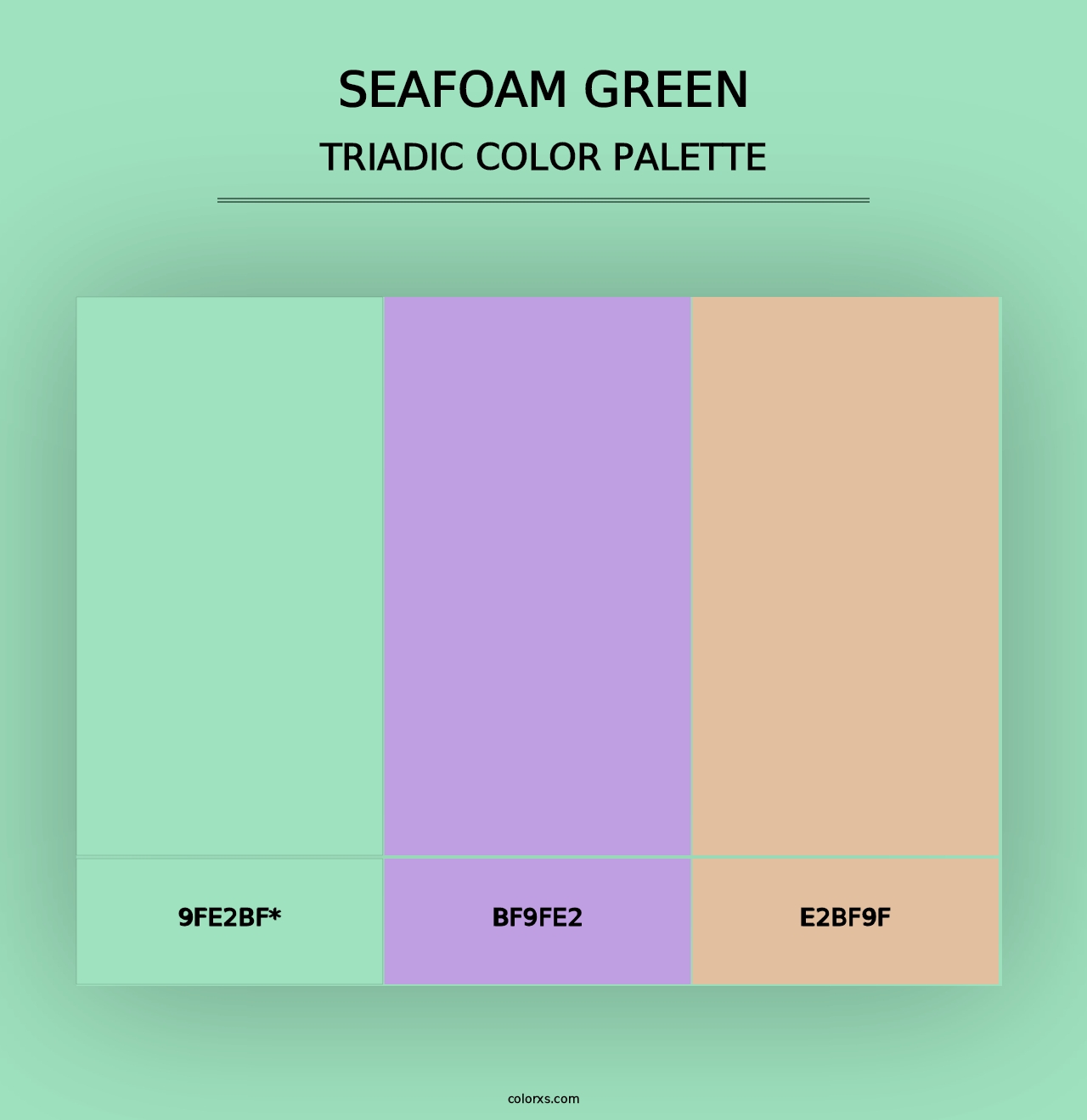 Seafoam Green - Triadic Color Palette