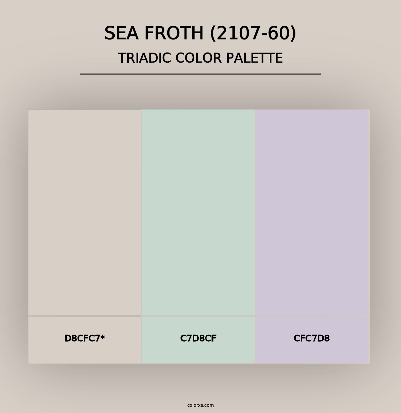 Sea Froth (2107-60) - Triadic Color Palette