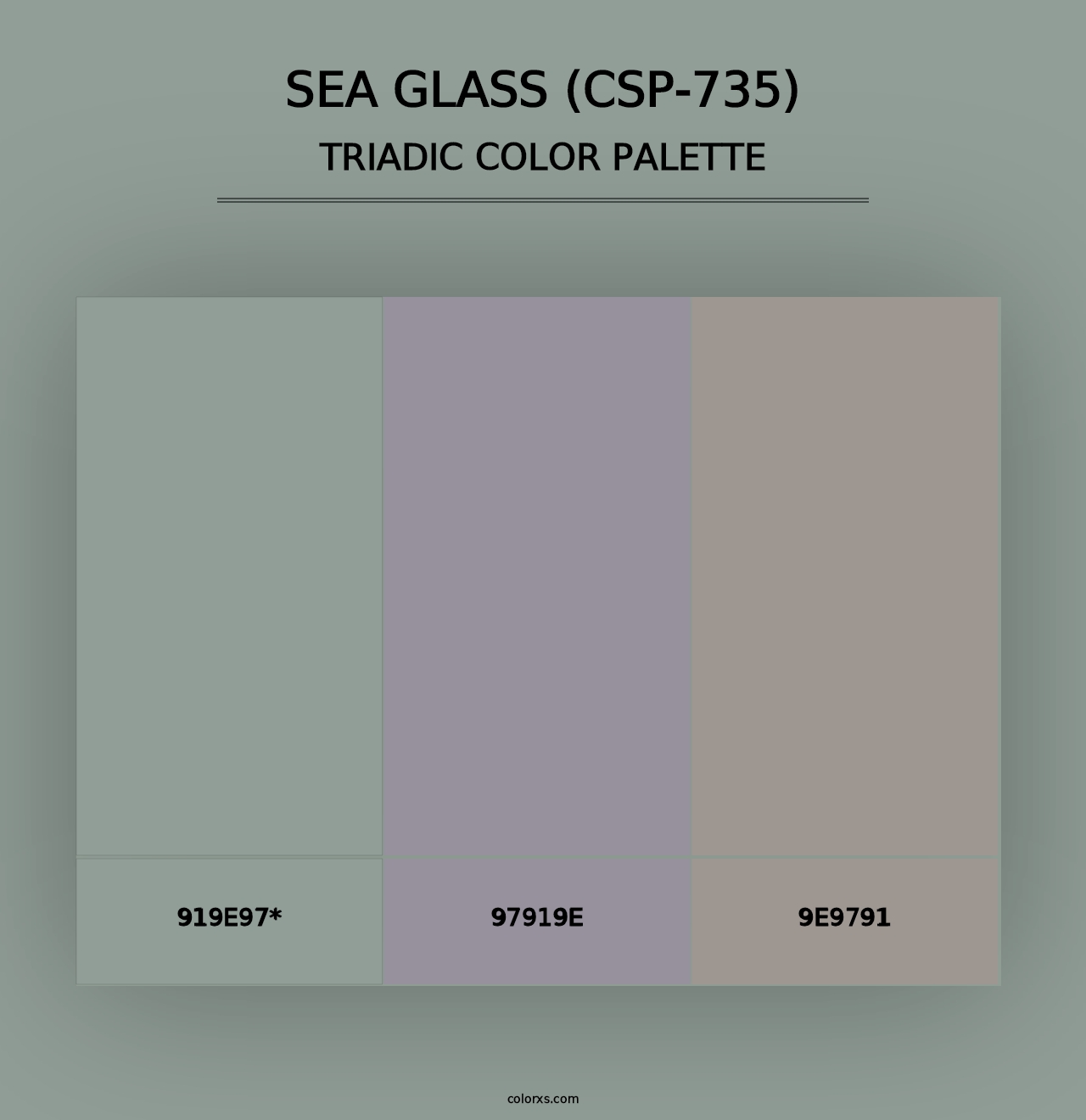 Sea Glass (CSP-735) - Triadic Color Palette