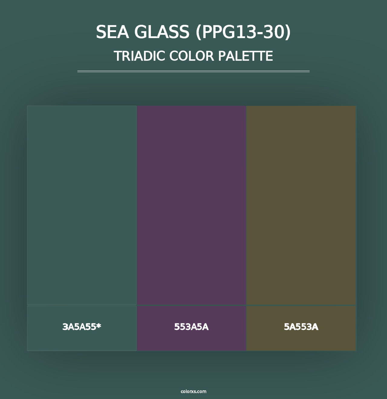 Sea Glass (PPG13-30) - Triadic Color Palette