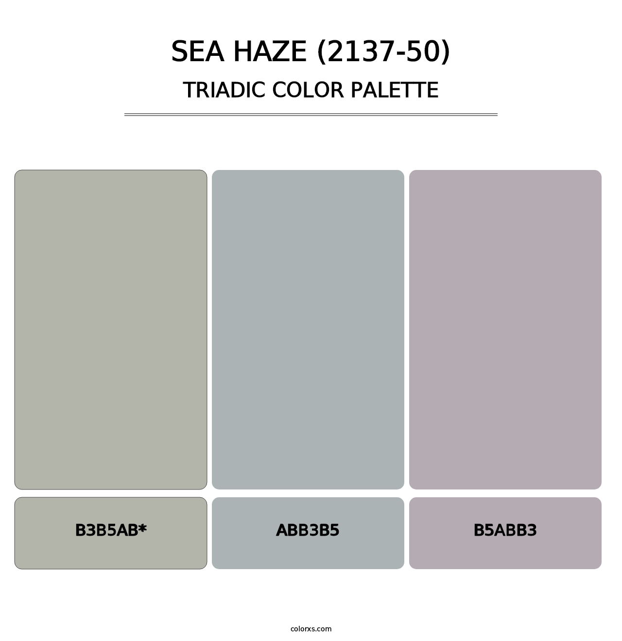 Sea Haze (2137-50) - Triadic Color Palette