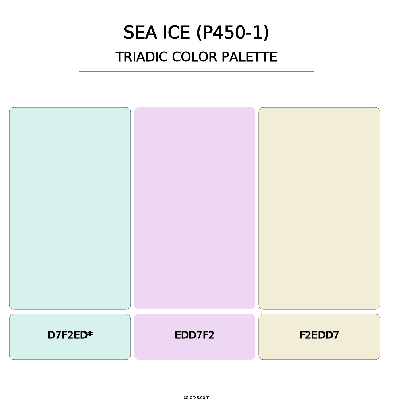 Sea Ice (P450-1) - Triadic Color Palette