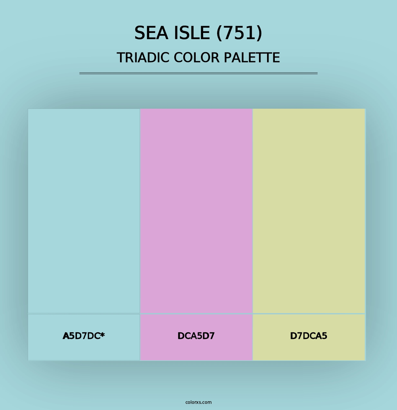 Sea Isle (751) - Triadic Color Palette